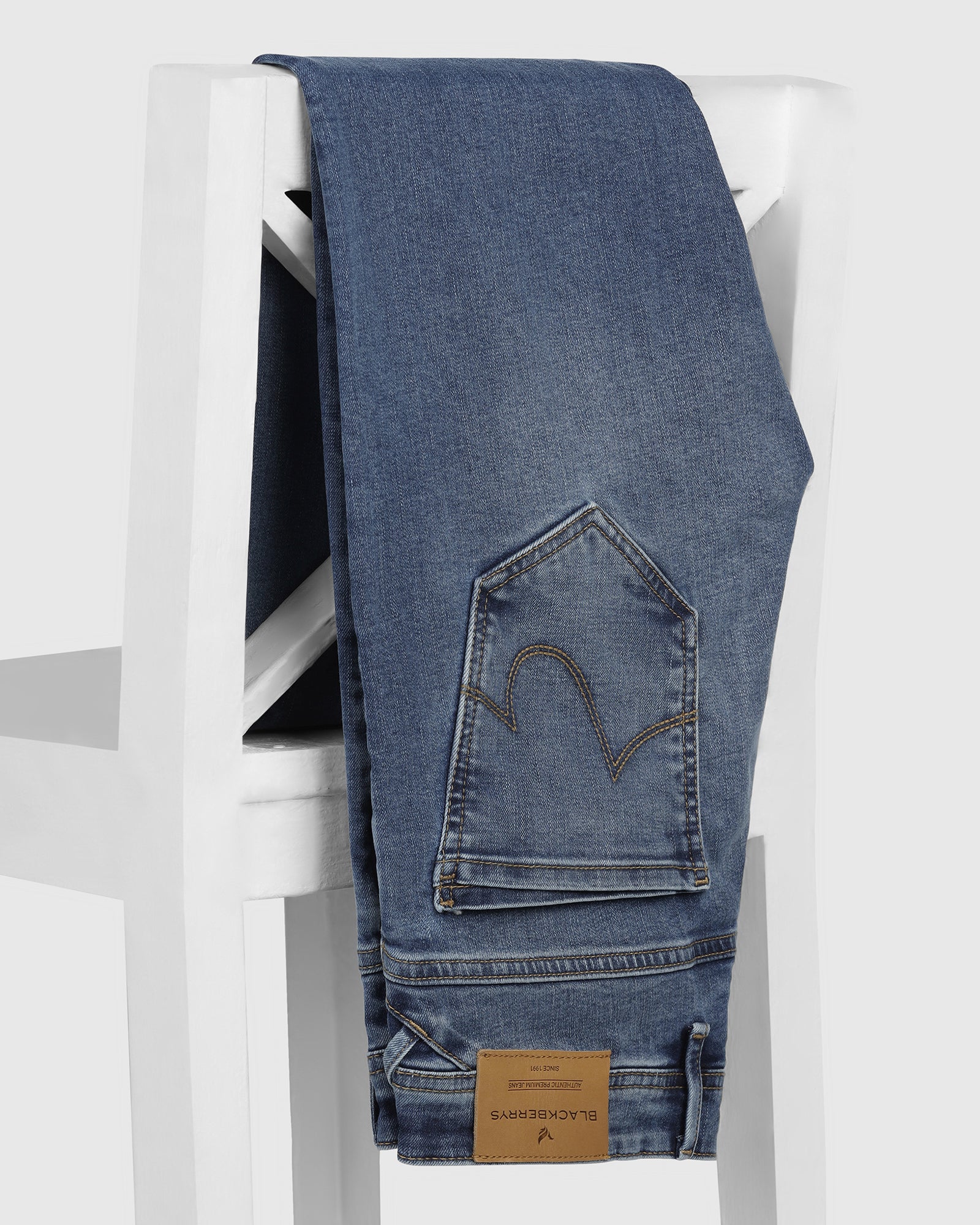 Super Clean Slim Yonk Fit Indigo Jeans - Rolf