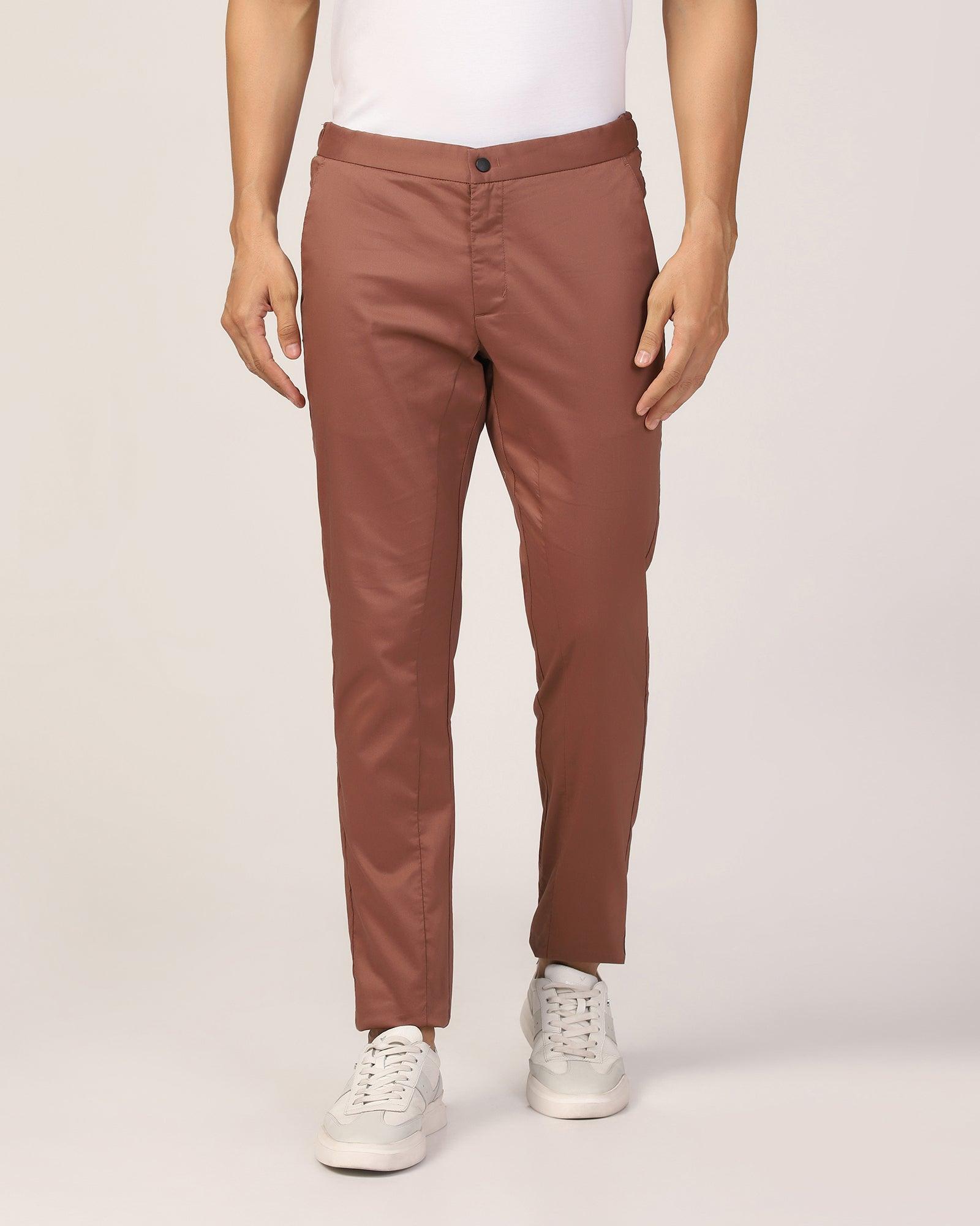 Super Slim Phoenix Casual Rust Solid Khaki - Jog - Blackberrys
