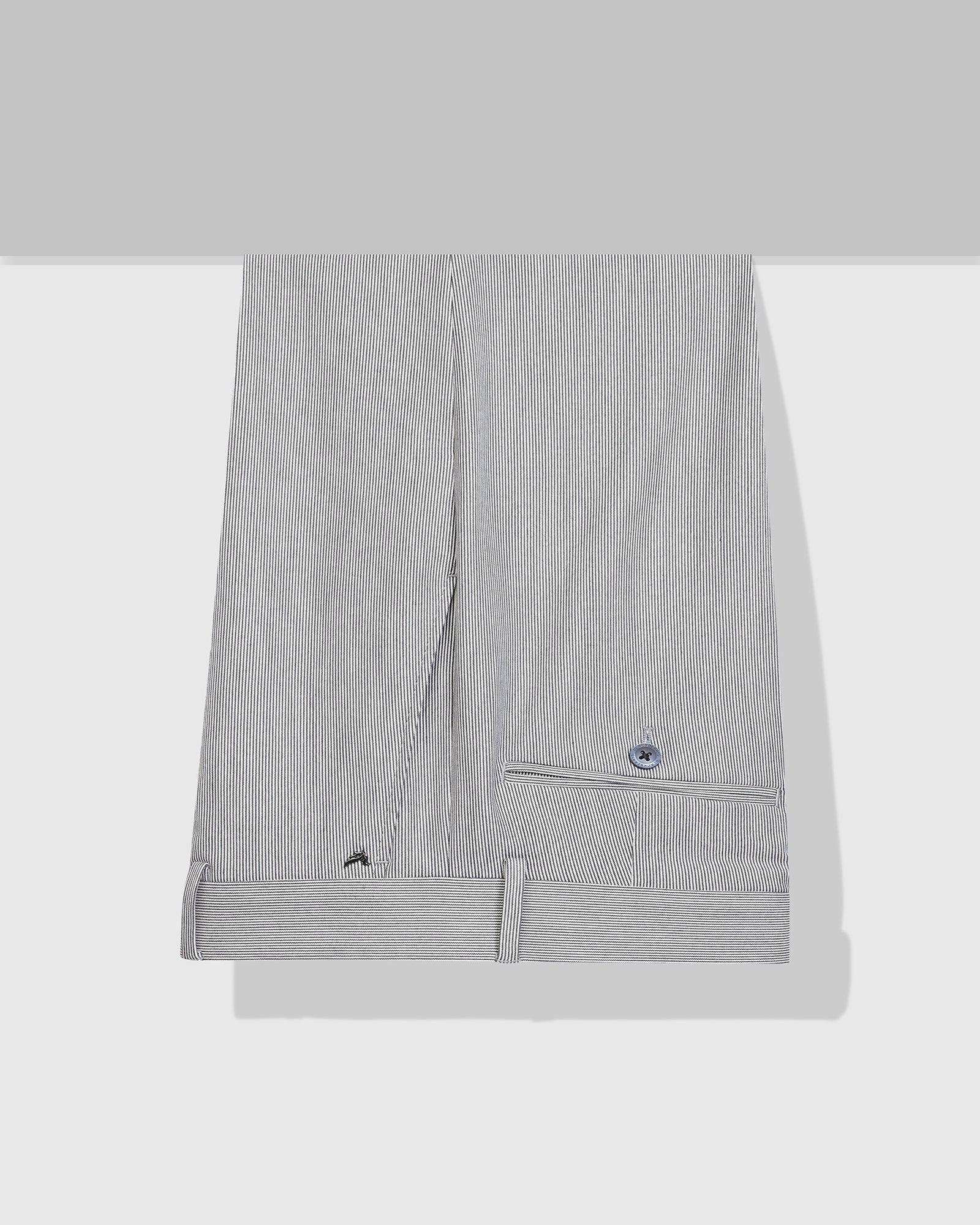 Super Slim Phoenix Formal Blue Stripe Trouser - Ninja - Blackberrys