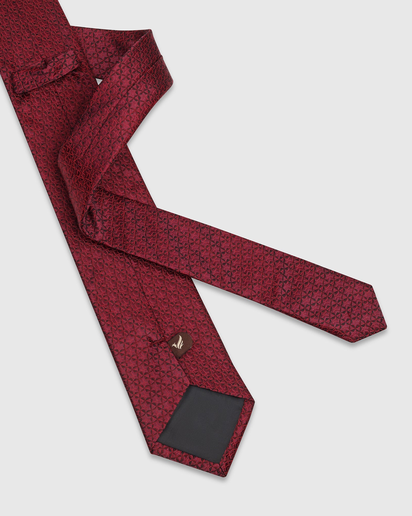 Silk Maroon Jacquard Tie - Vonn