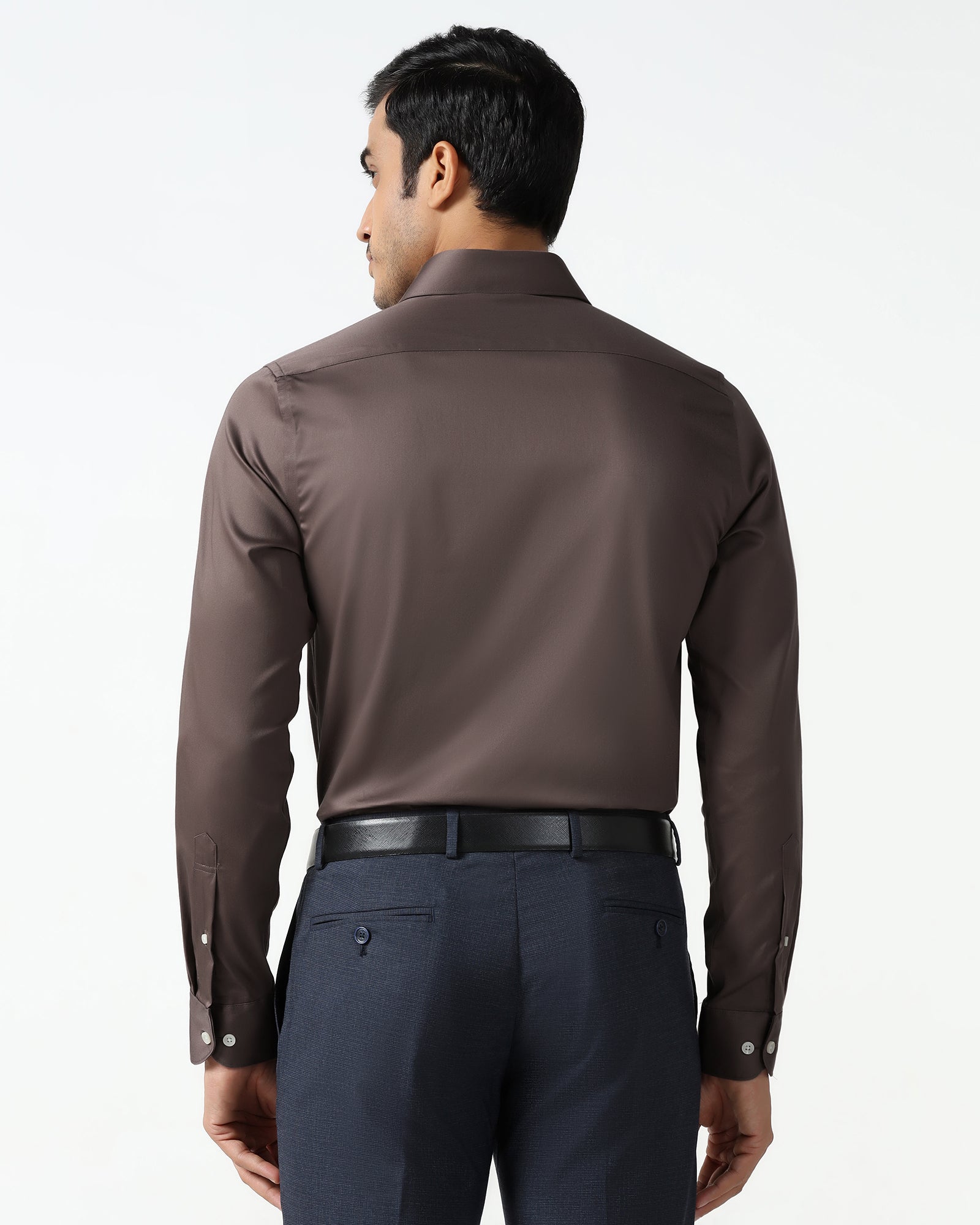 Tan Non Iron Solid Shirt - Sylvia