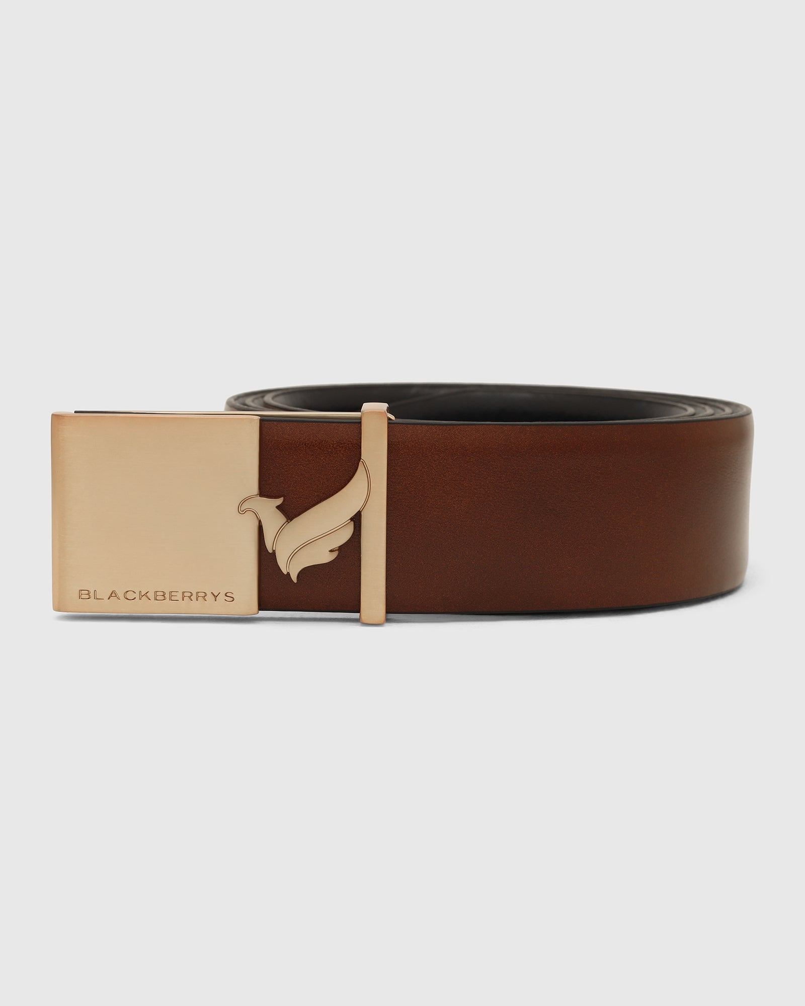 Leather Tan Solid Belt - White