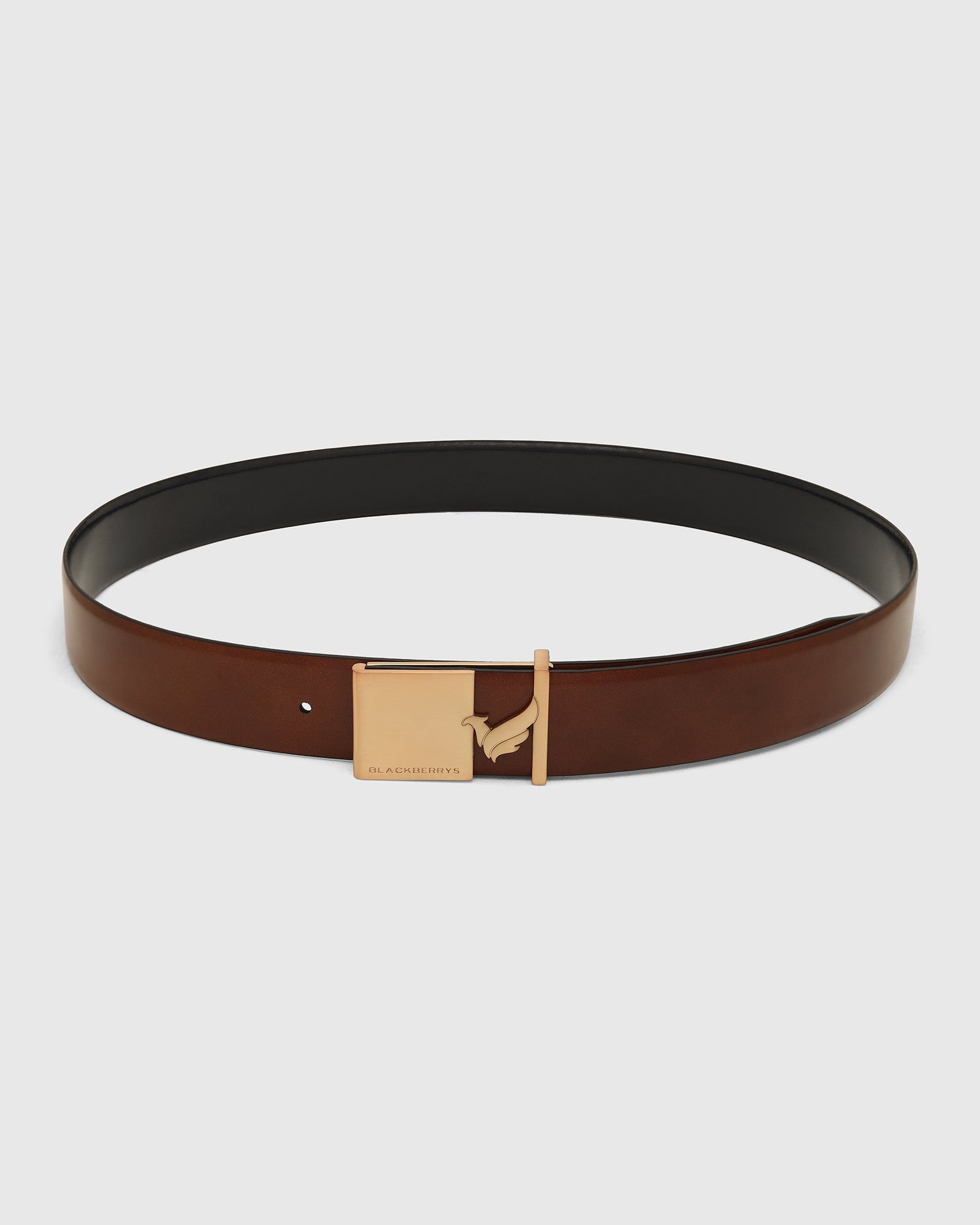 Leather Tan Solid Belt - White