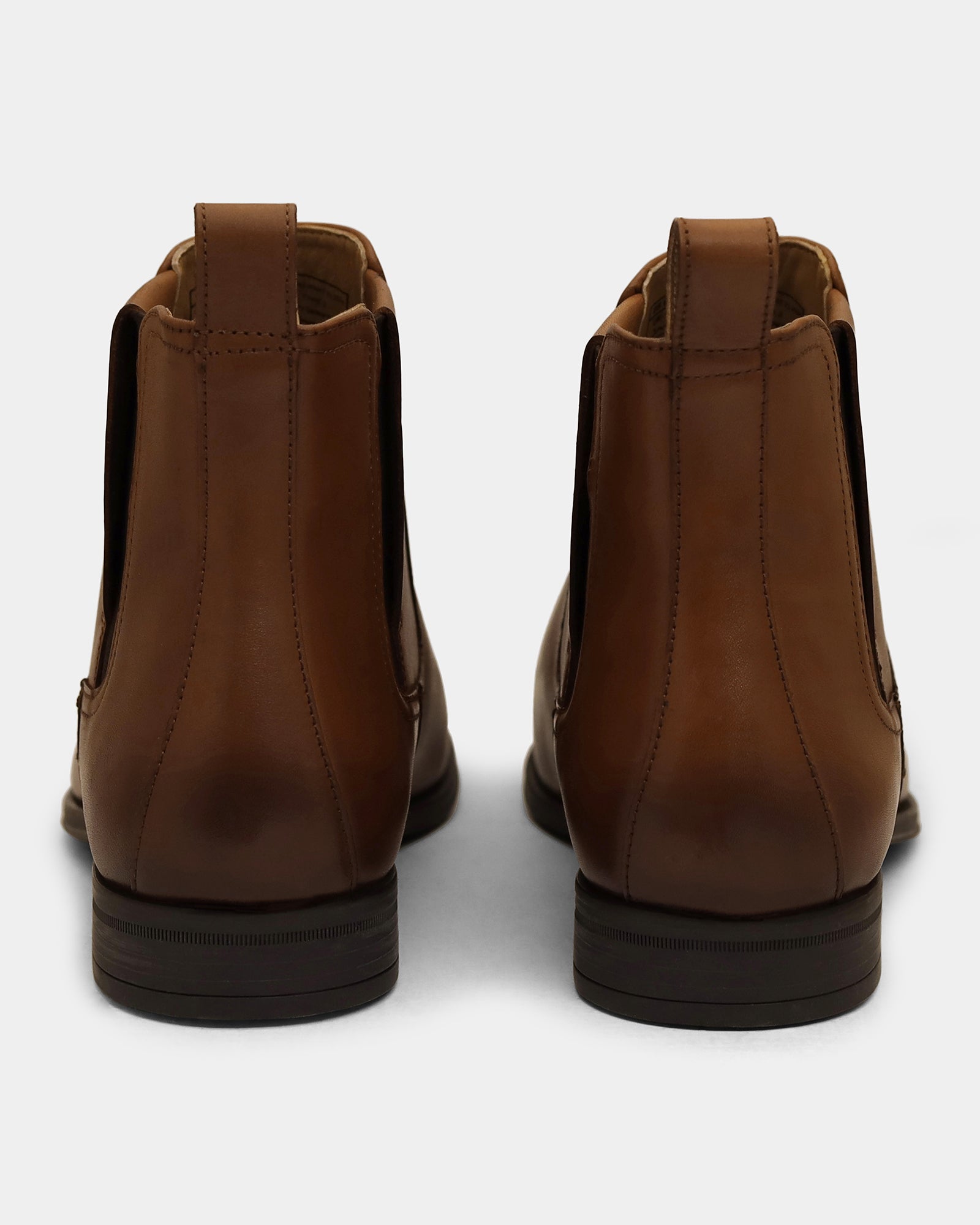 Tan Leather Boots With Zipper - Wrayy