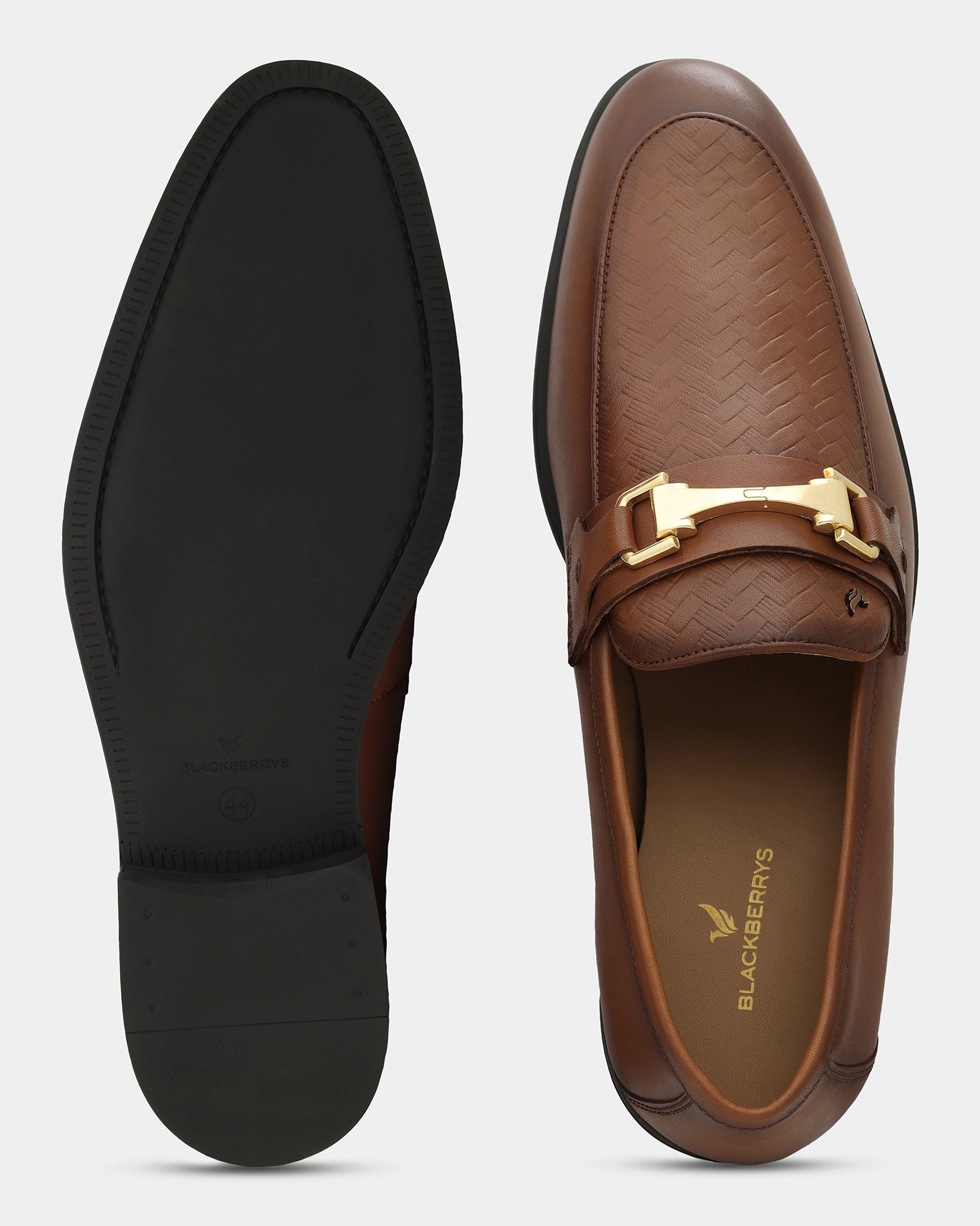 Tan Solid Loafers Shoes - Winaa