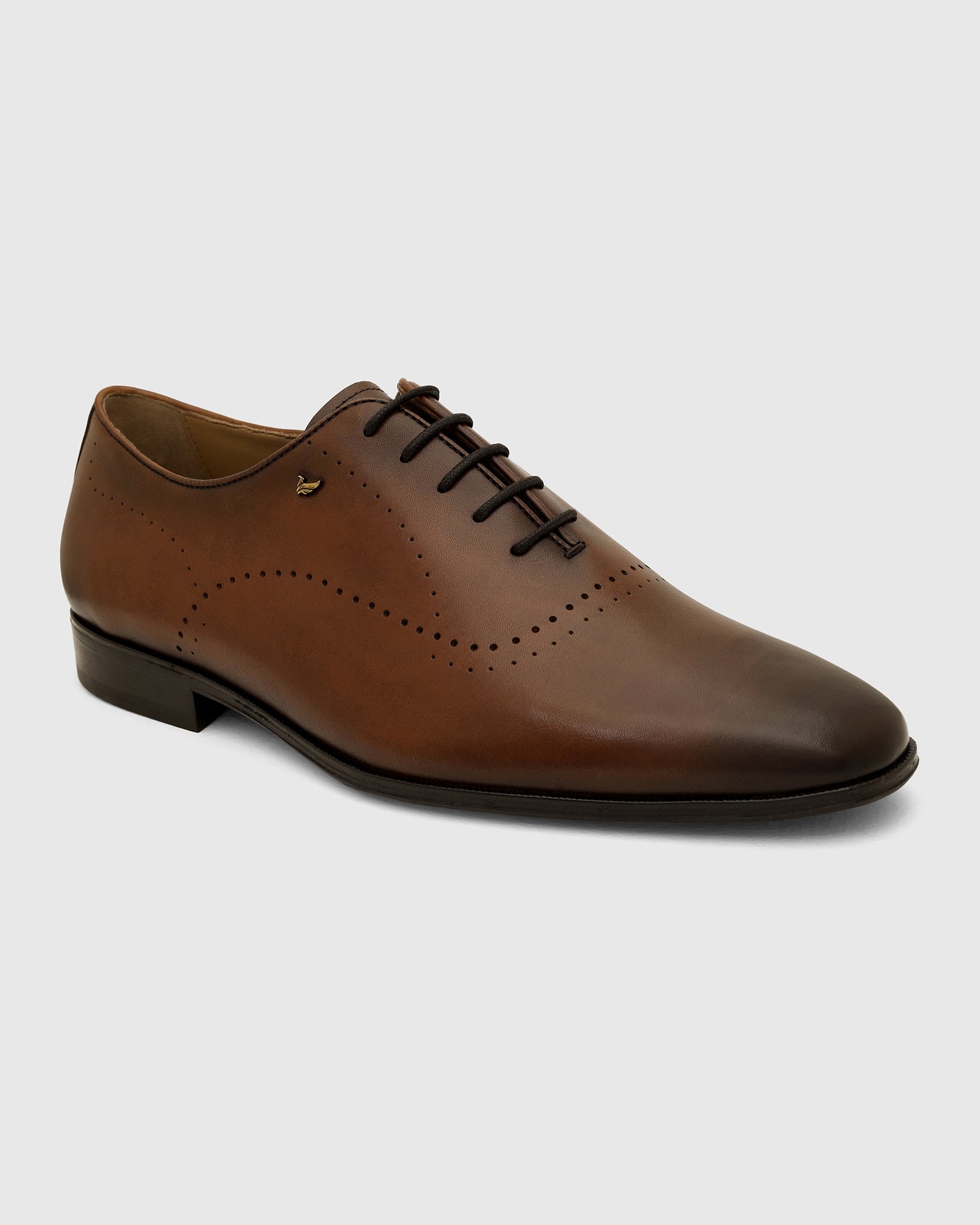 Tan Solid Oxford Shoes - Asteroid
