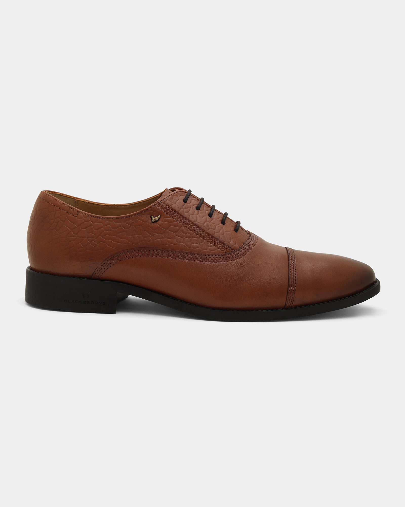 Tan Solid Oxford Shoes - Wilmoree