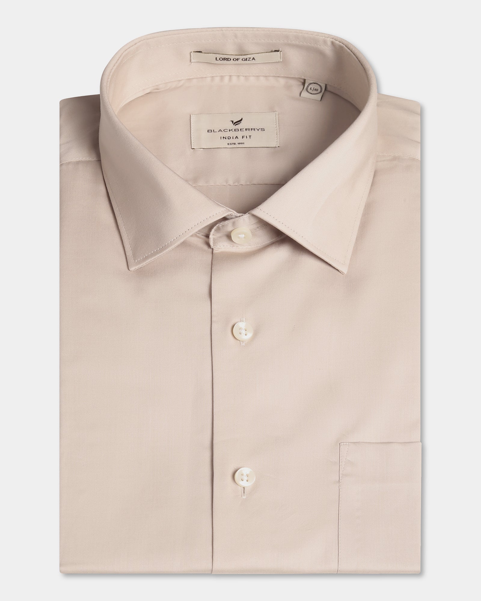 Tan Solid Shirt - Roger