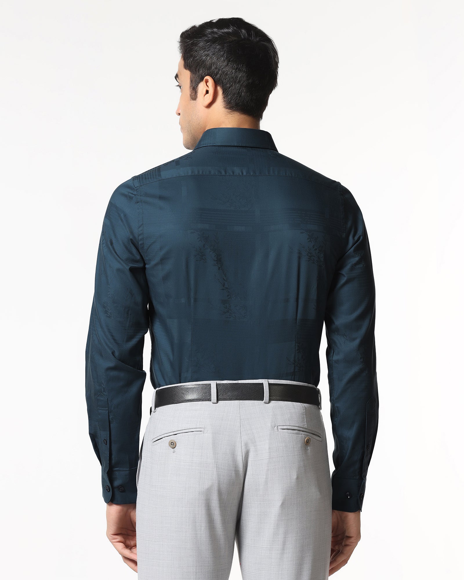 Teal Jacquard Shirt - Ross