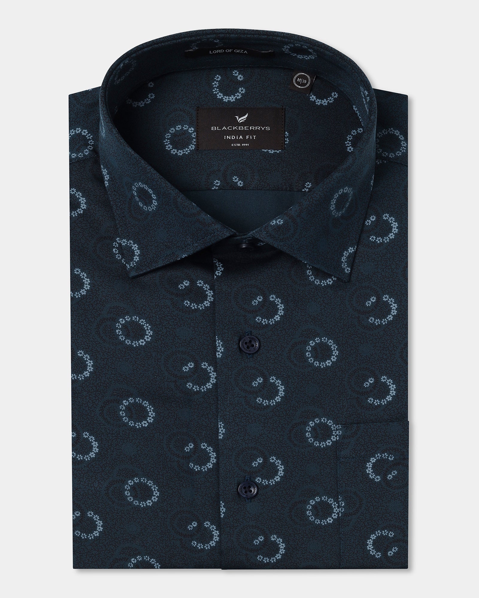 Teal Printed Shirt - Circuit