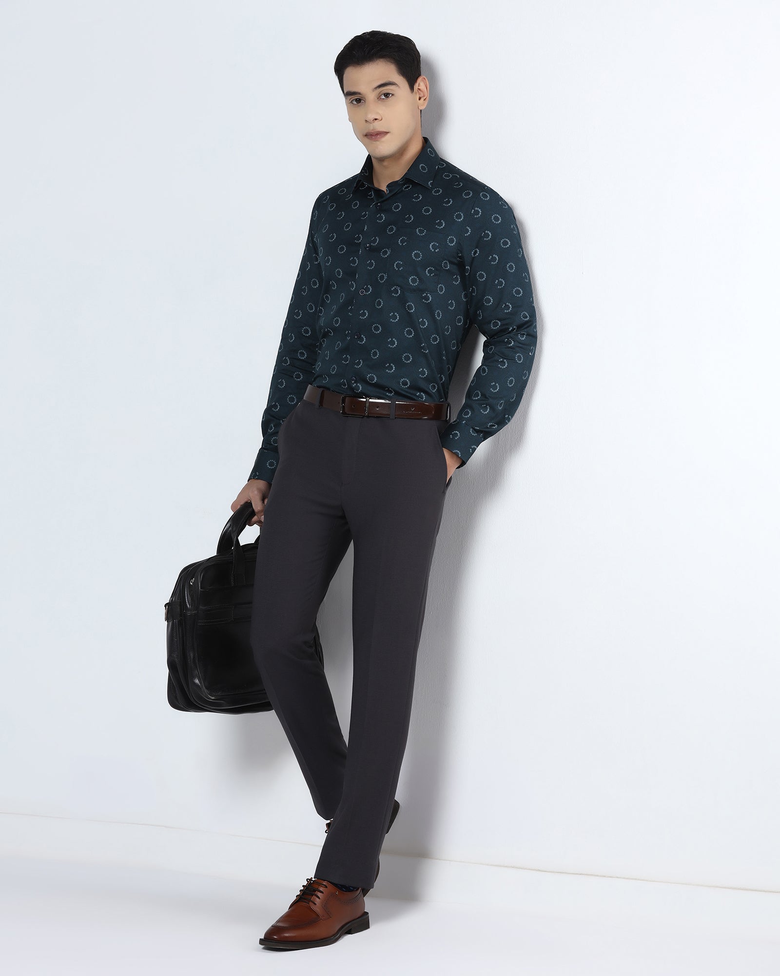 Teal Printed Shirt - Circuit