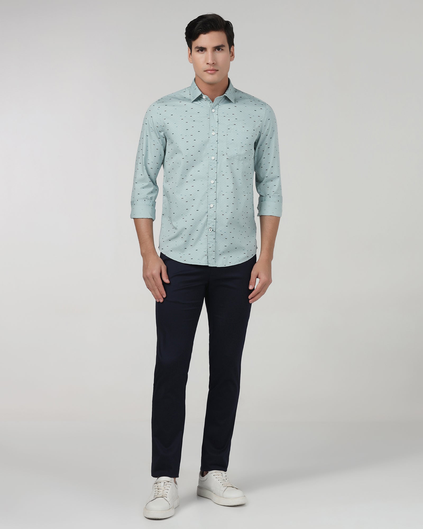 Teal Printed Shirt - Tobas