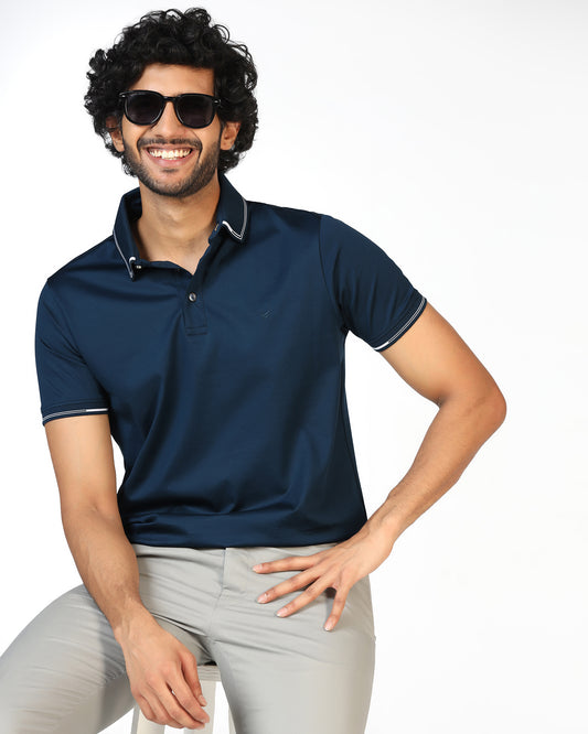 Teal Solid Polo - Mond