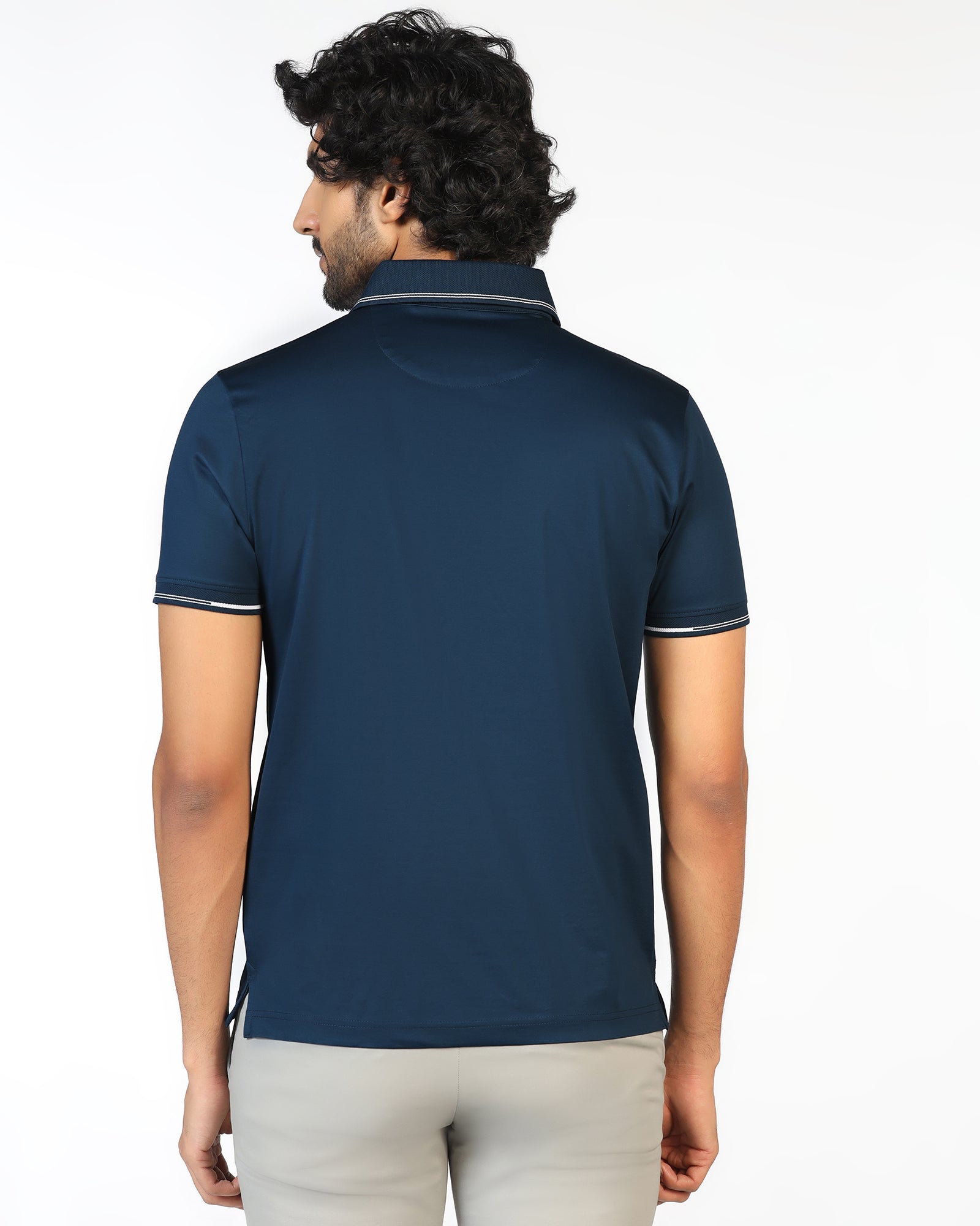 Teal Solid Polo - Mond