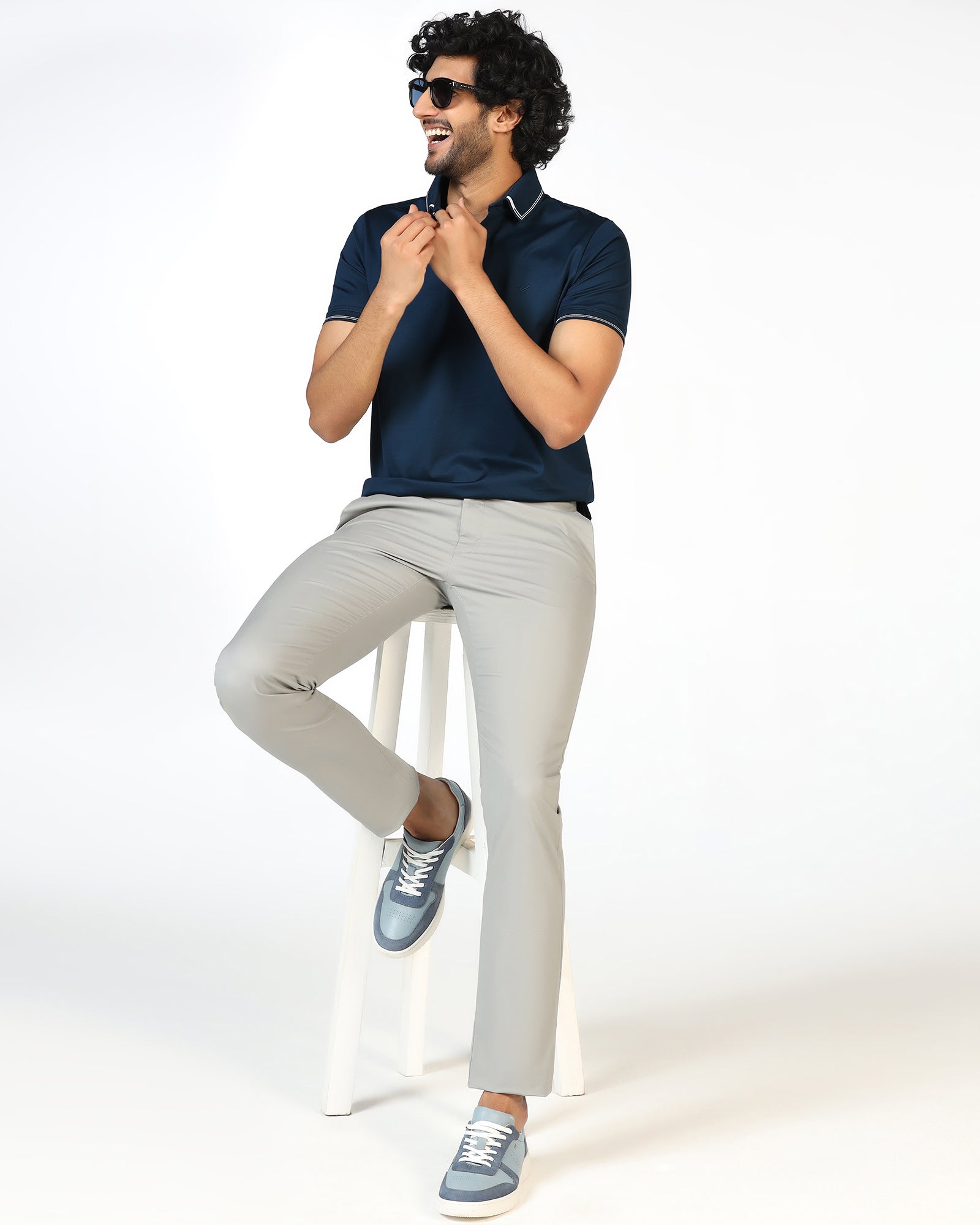 Teal Solid Polo - Mond