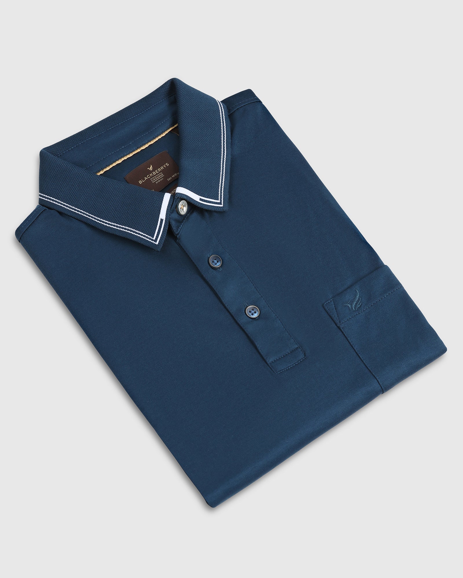 Teal Solid Polo - Mond