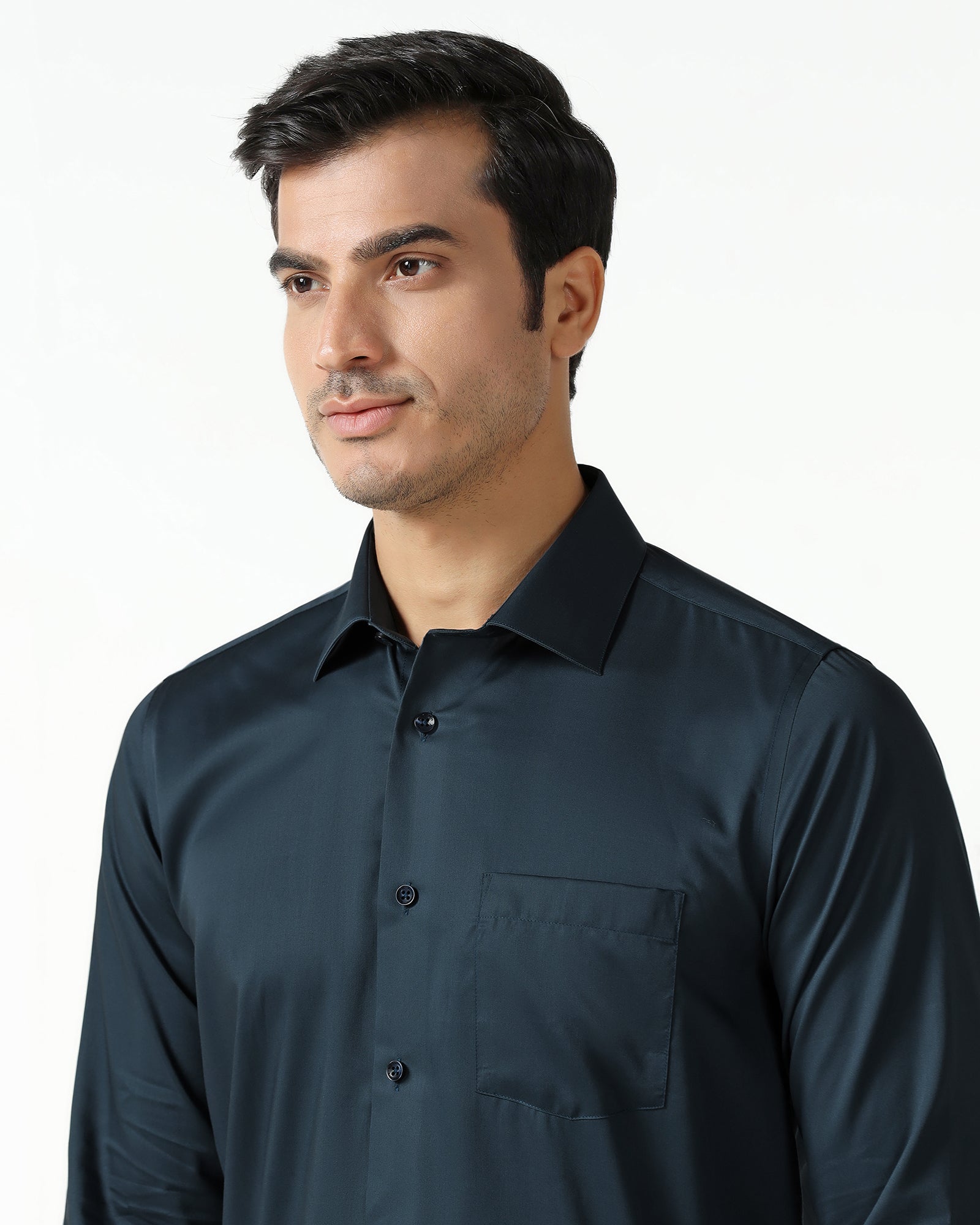 Teal Solid Shirt - Roger