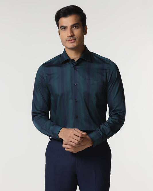 Teal Stripe Shirt - Racer