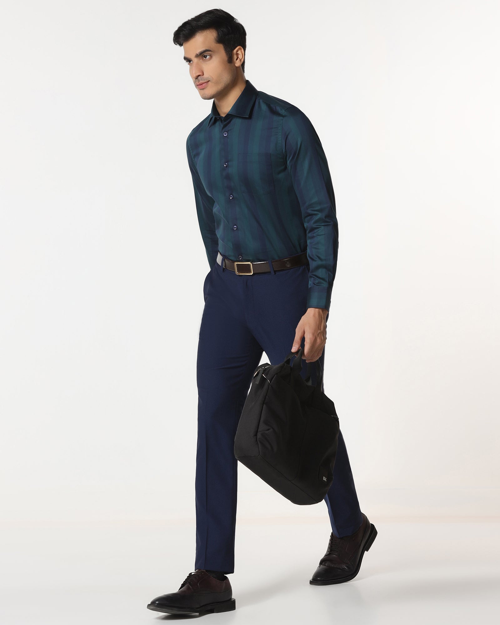 Teal Stripe Shirt - Racer