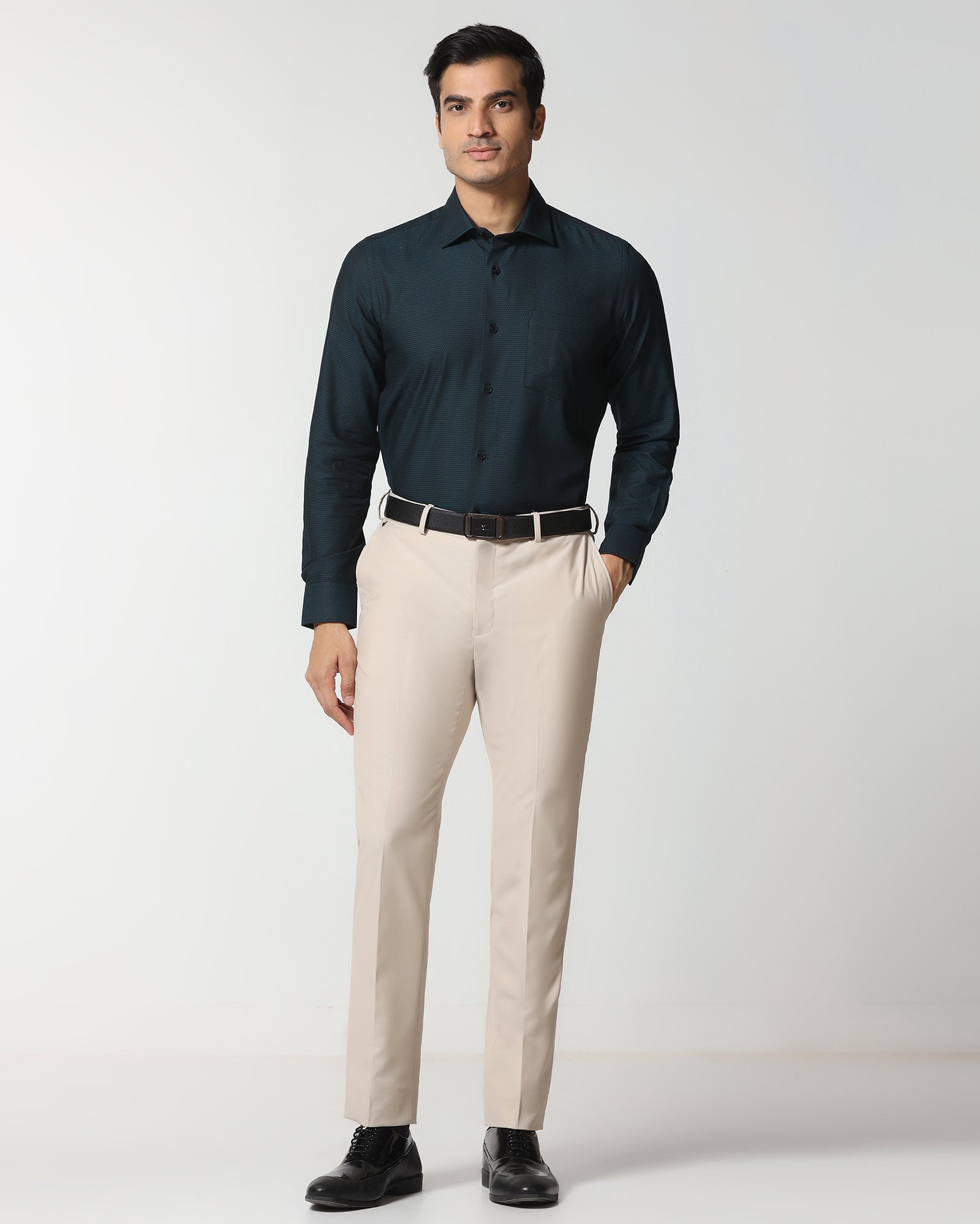 Teal Textured Shirt - Robin