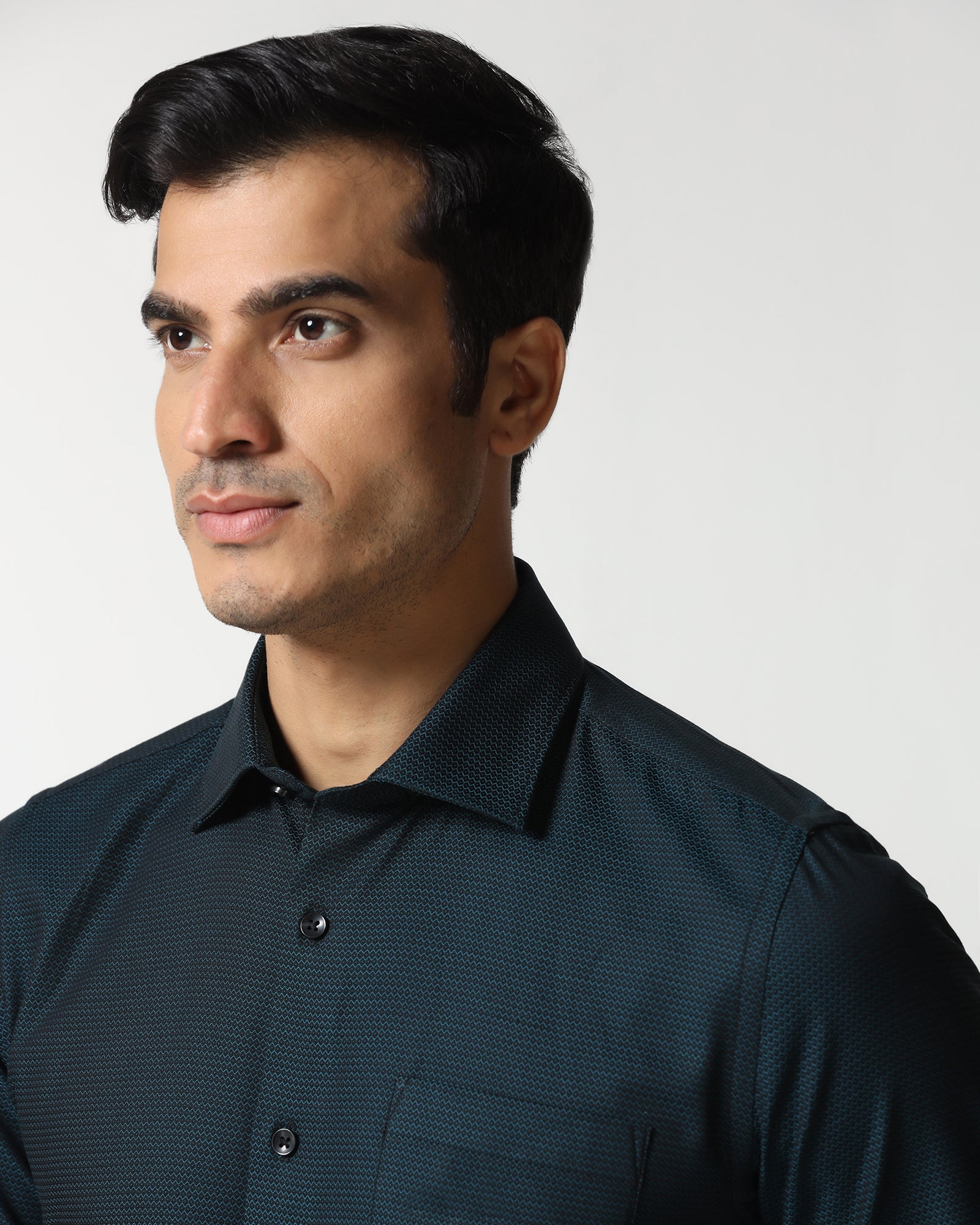 Teal Textured Shirt - Robin