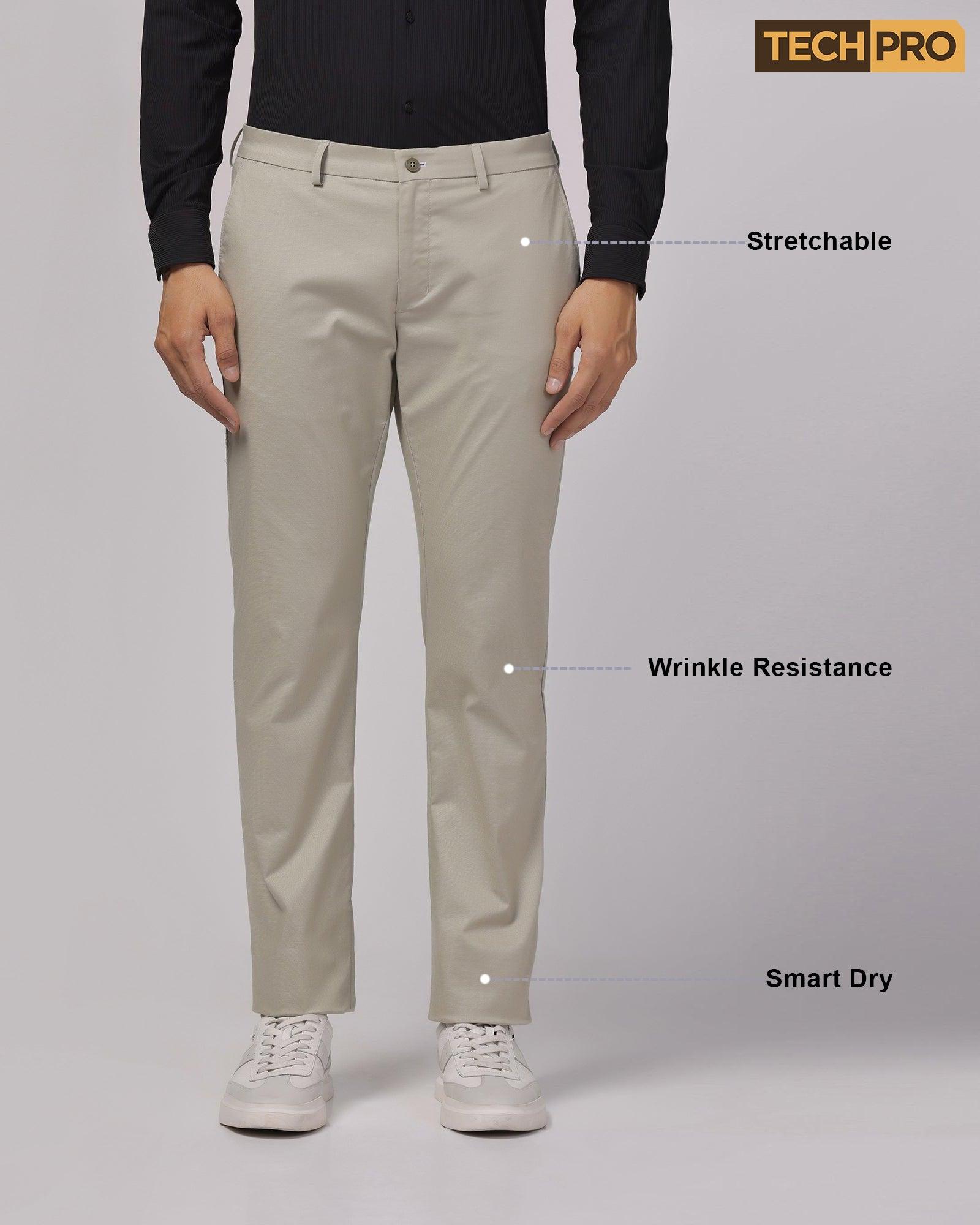 TechPro Slim Comfort B-95 Casual Light Olive Solid Khaki - Andros - Blackberrys