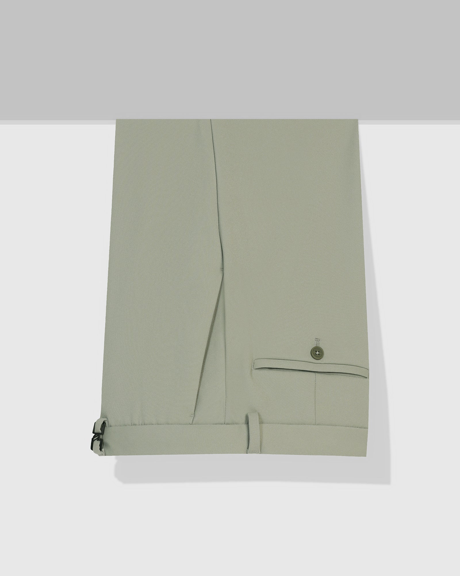 TechPro Slim Fit B-91 Formal Light Olive Solid Trouser - Ashley