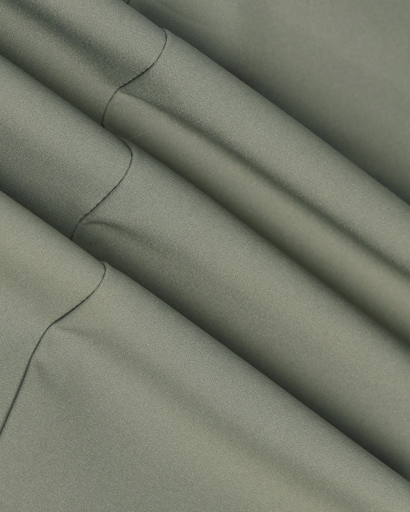 TechPro Slim Fit B-91 Formal Light Olive Solid Trouser - Ashley