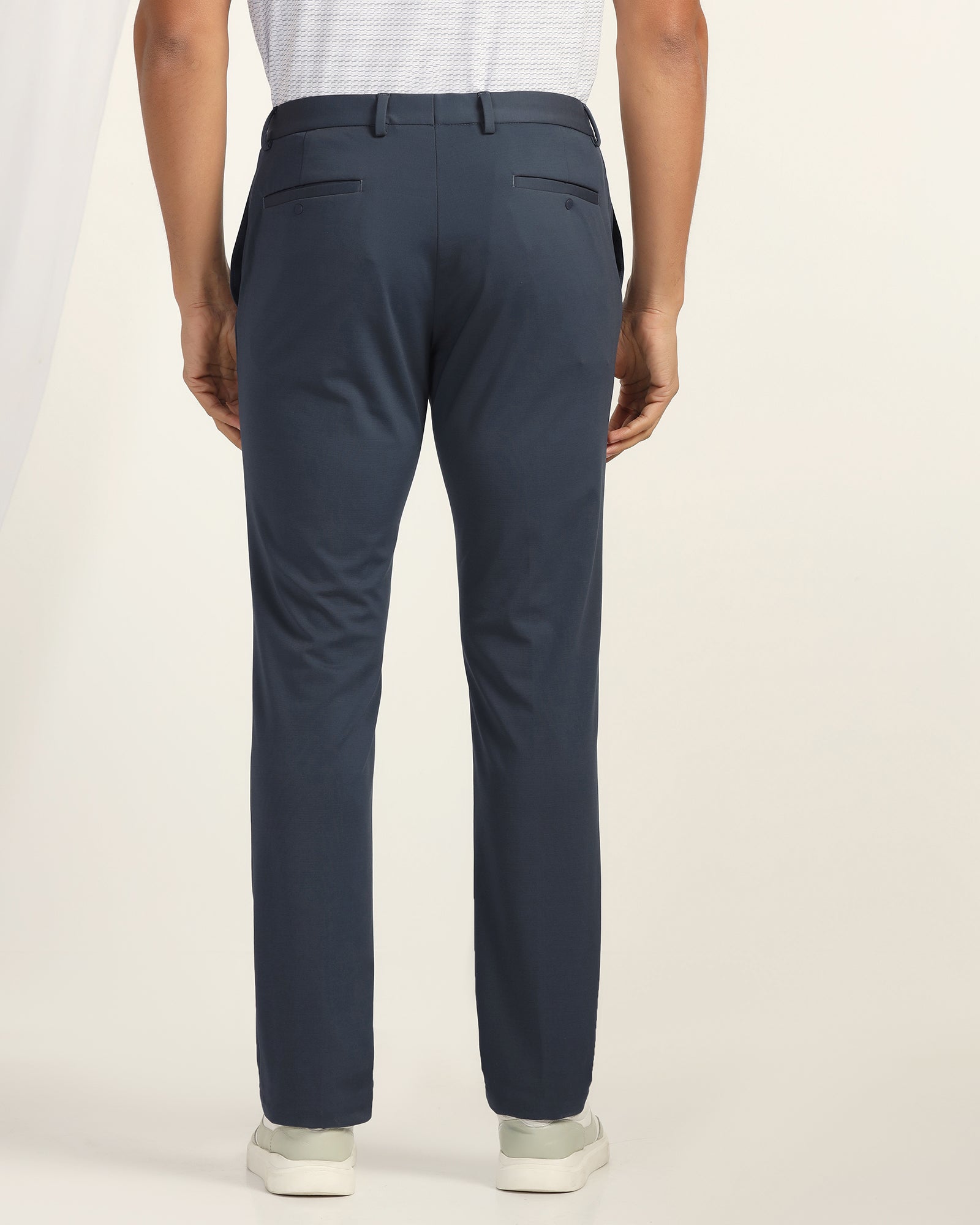 TechPro Slim Fit B-91 Formal Navy Solid Trouser - Explorer