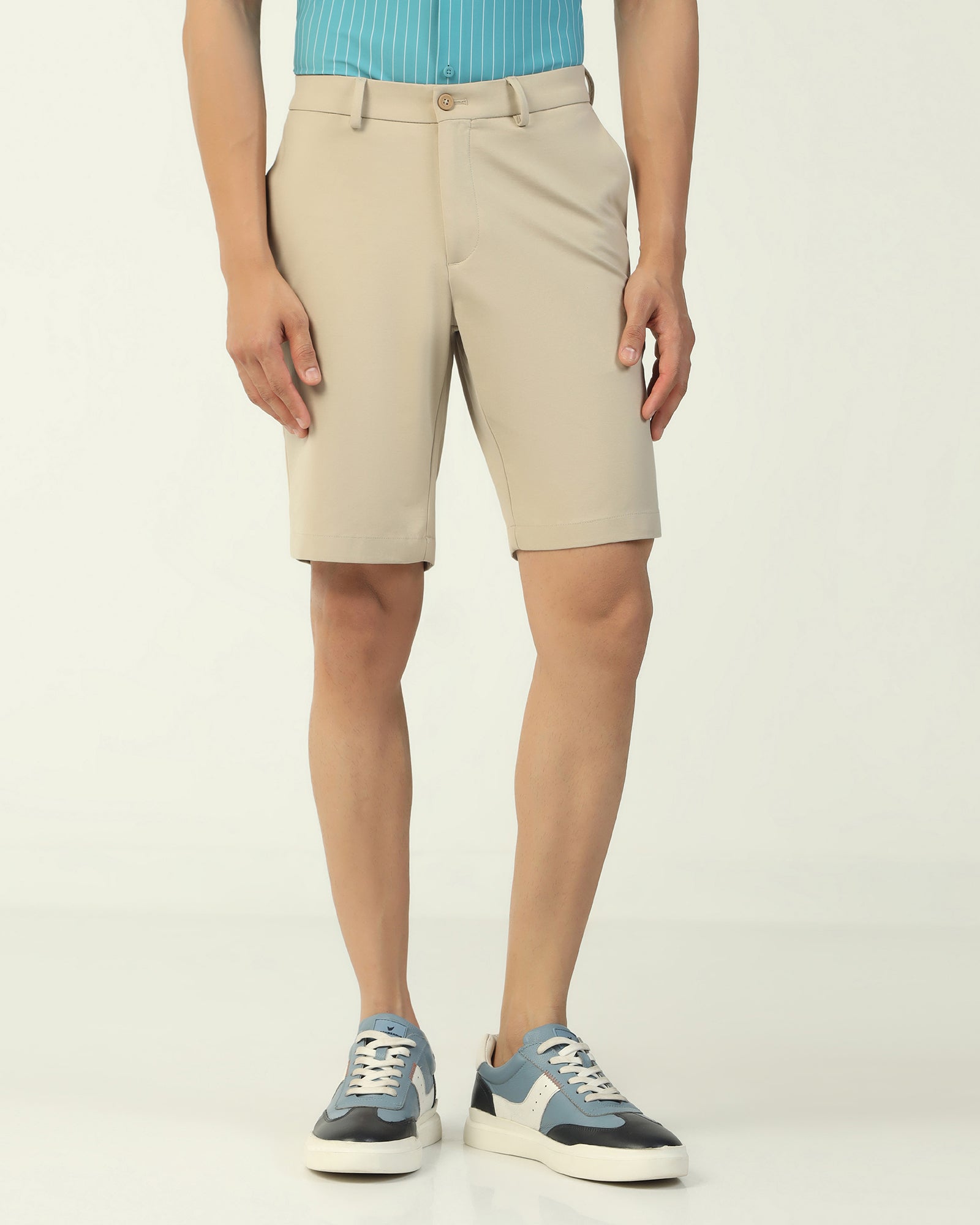 TechPro Casual Beige Solid Shorts - Serry