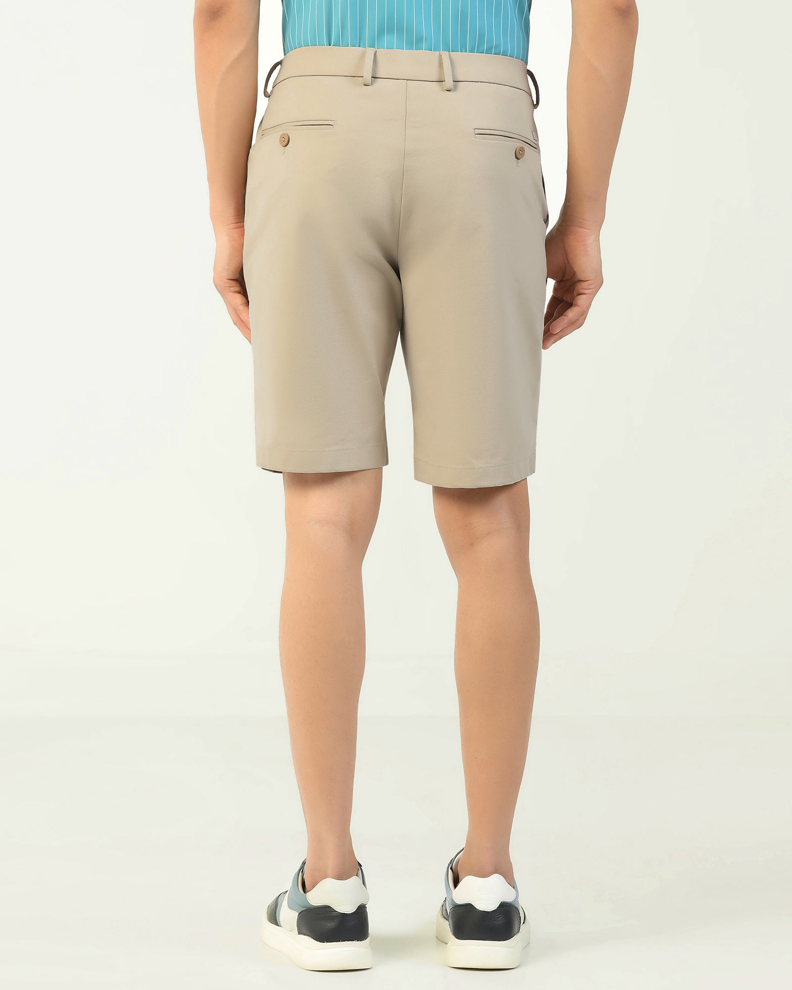 TechPro Casual Beige Solid Shorts - Serry