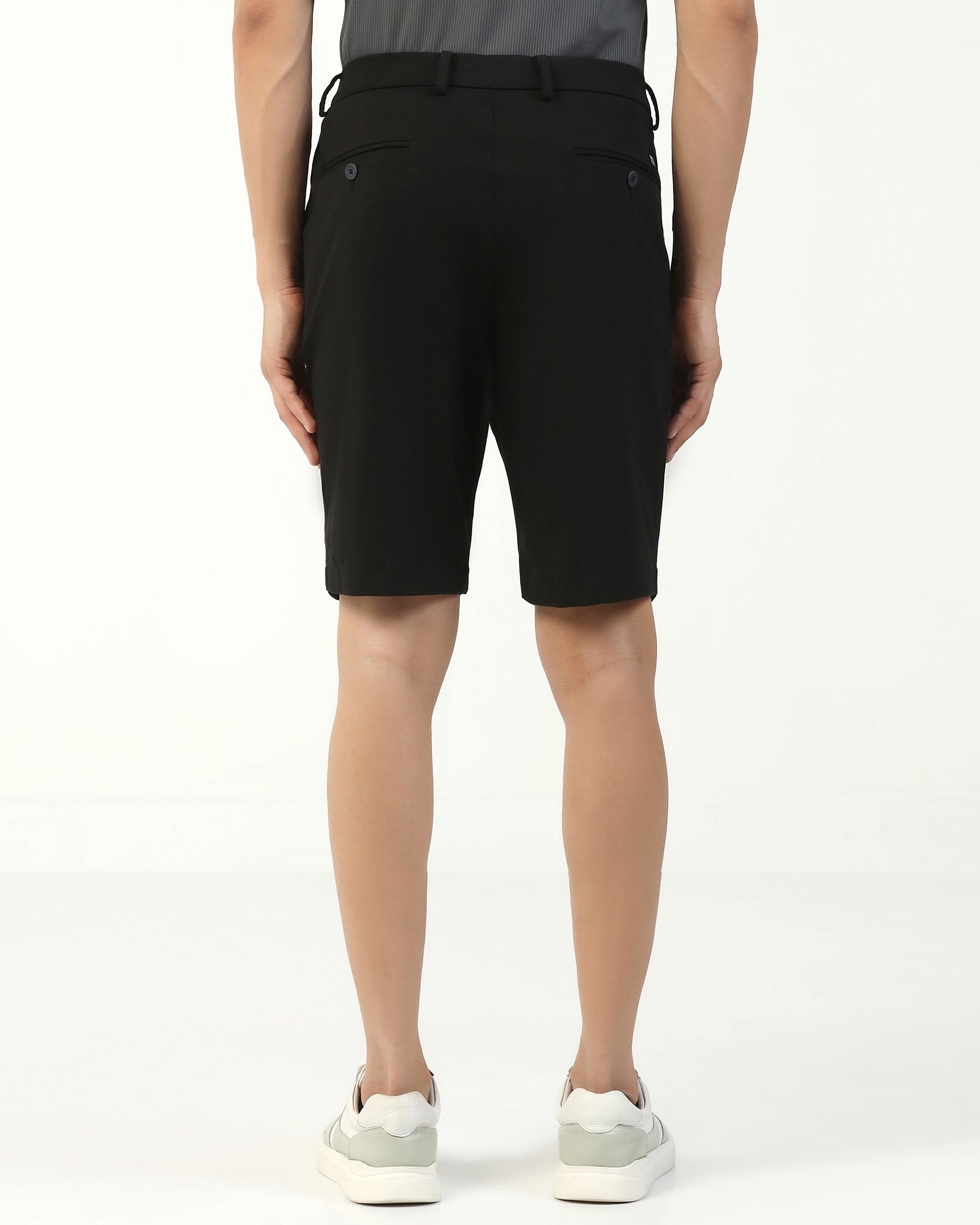 TechPro Casual Black Solid Shorts - Serry