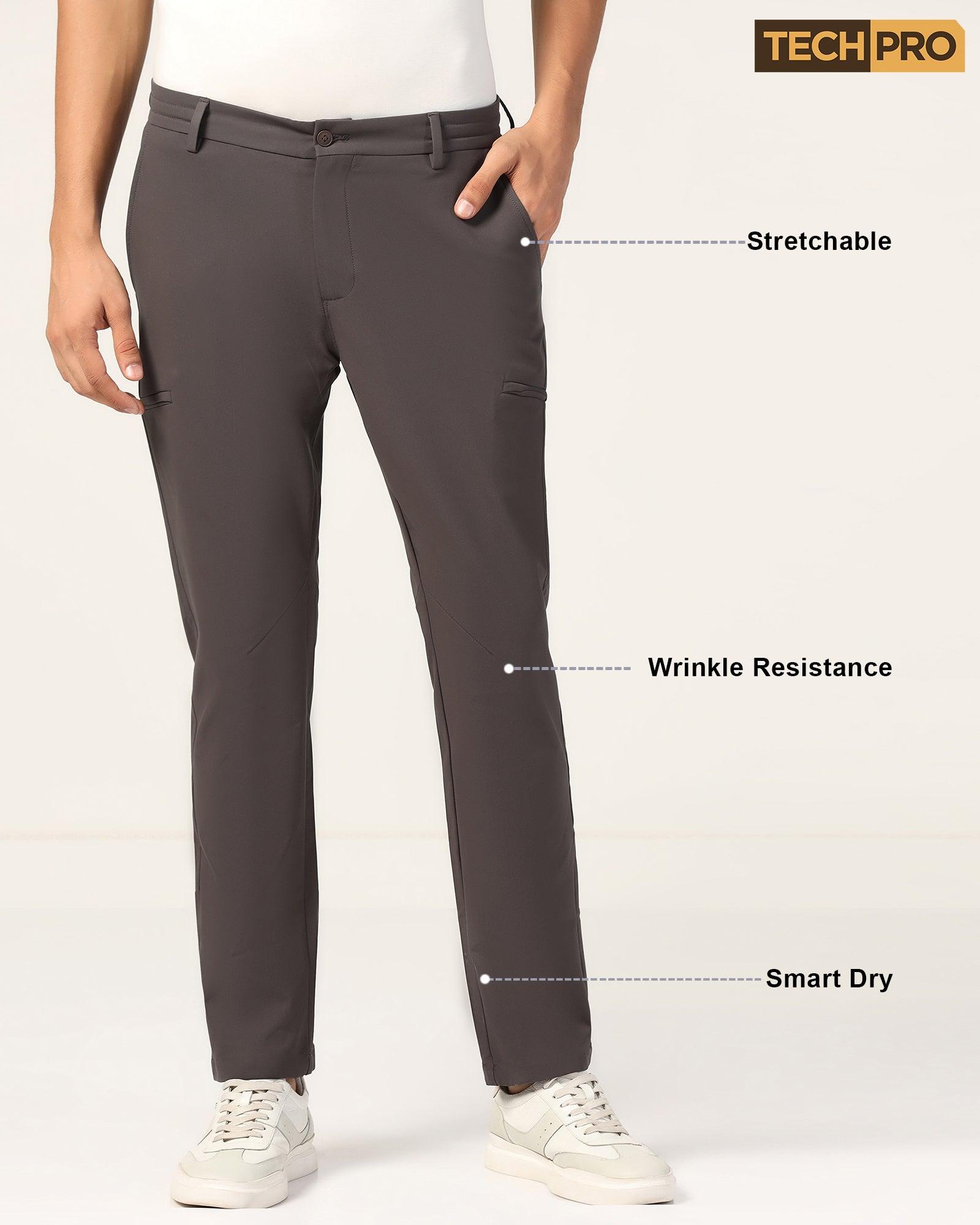 TechPro Casual Charcoal Solid Khakis - Togg