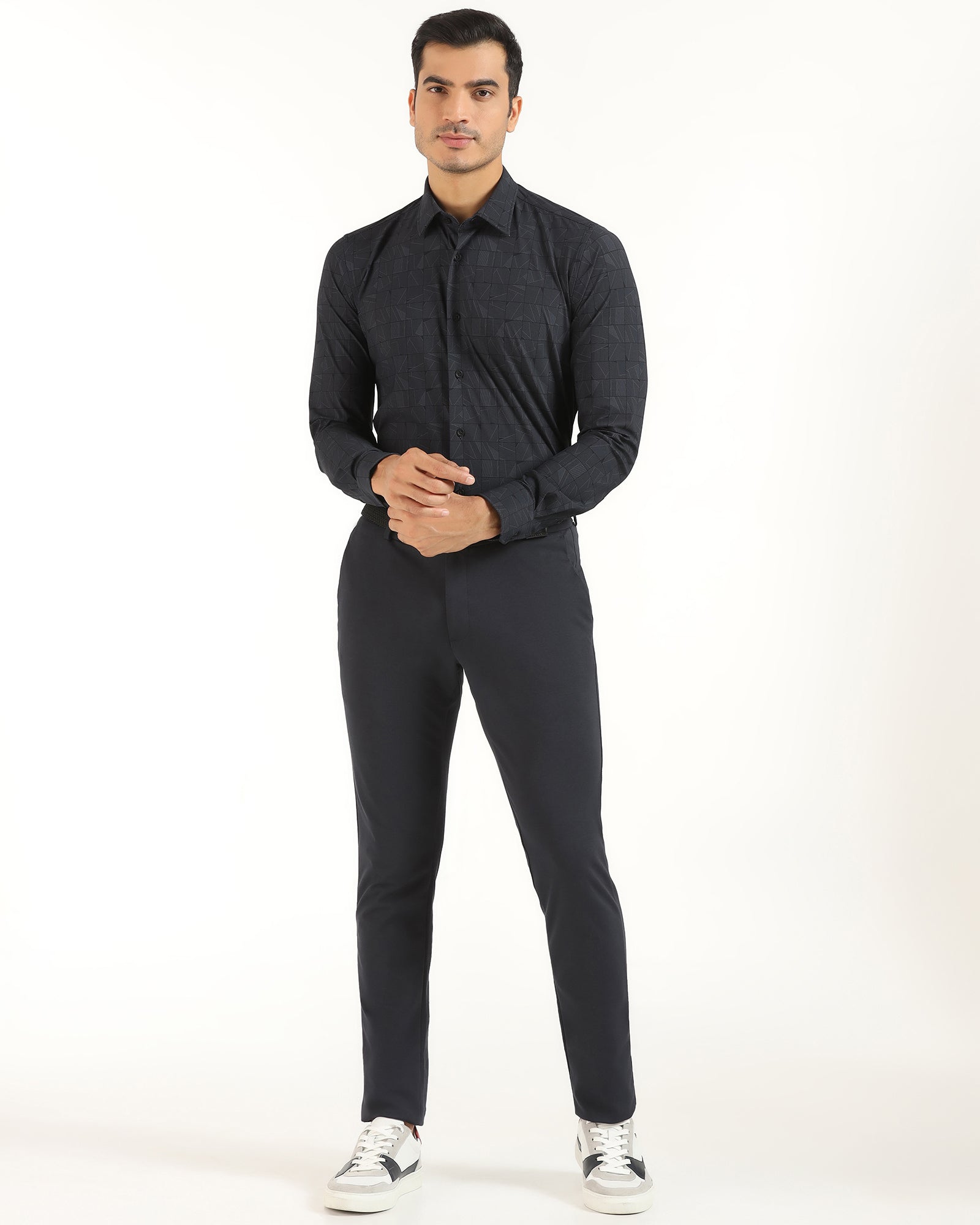 TechPro Formal Black Printed Shirt - Kyler