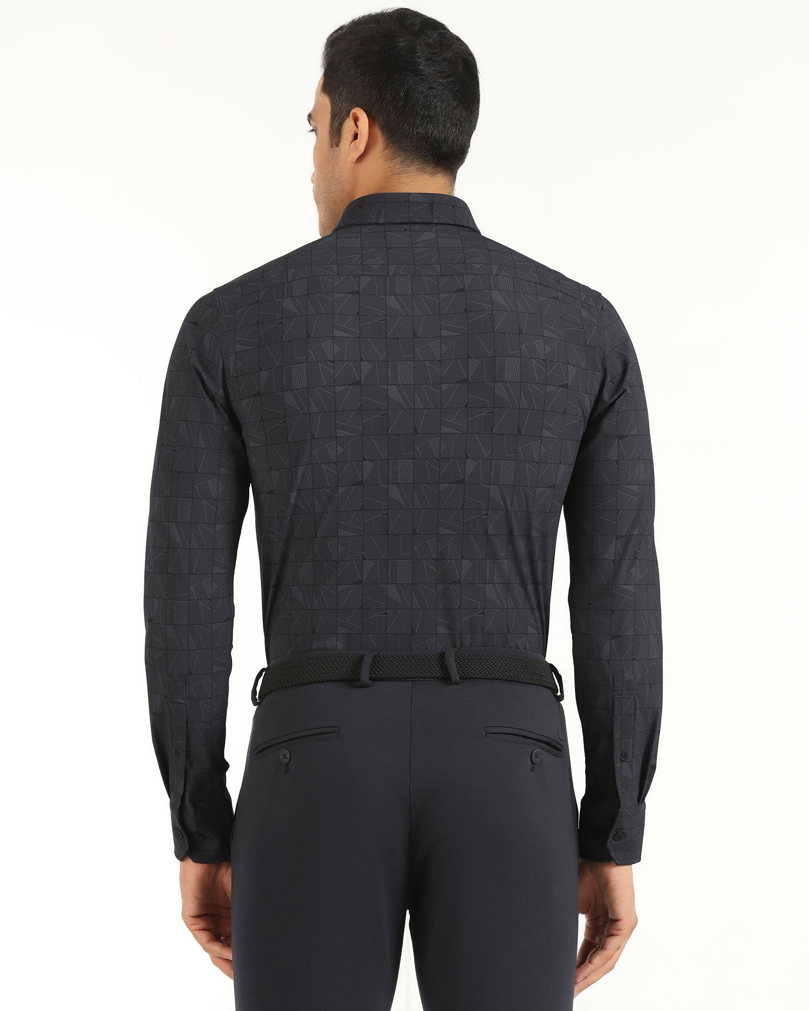 TechPro Formal Black Printed Shirt - Kyler