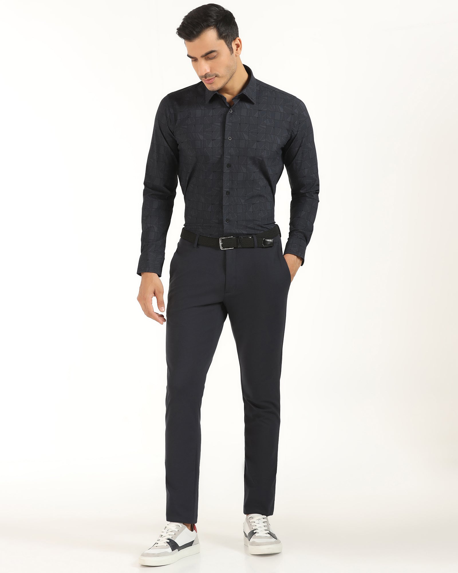 TechPro Formal Black Printed Shirt - Kyler