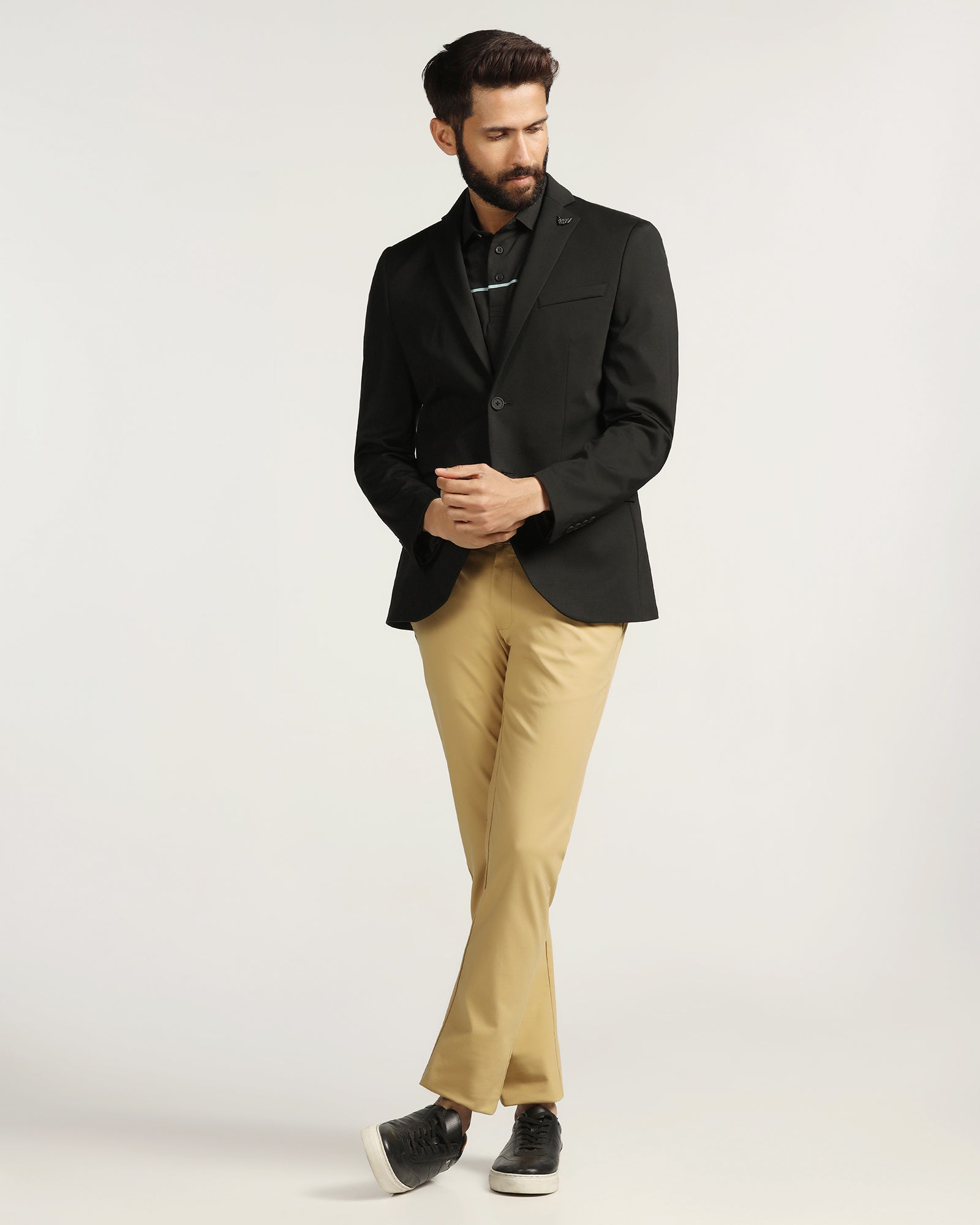 TechPro Formal Black Solid Blazer - Explore
