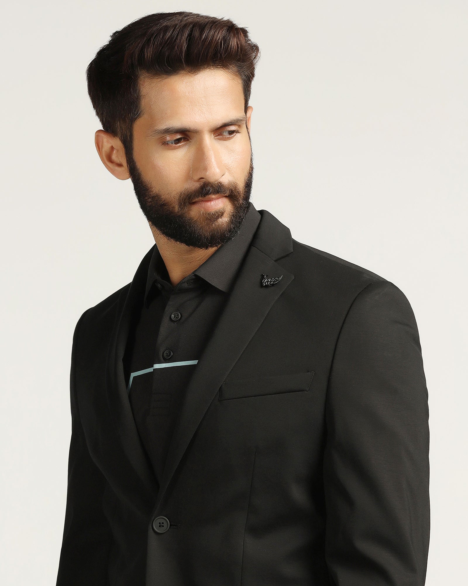 TechPro Formal Black Solid Blazer - Explore