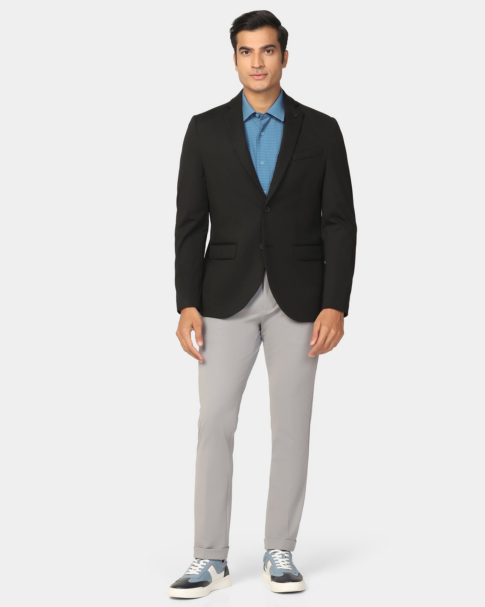 TechPro Formal Black Solid Blazer - Explore
