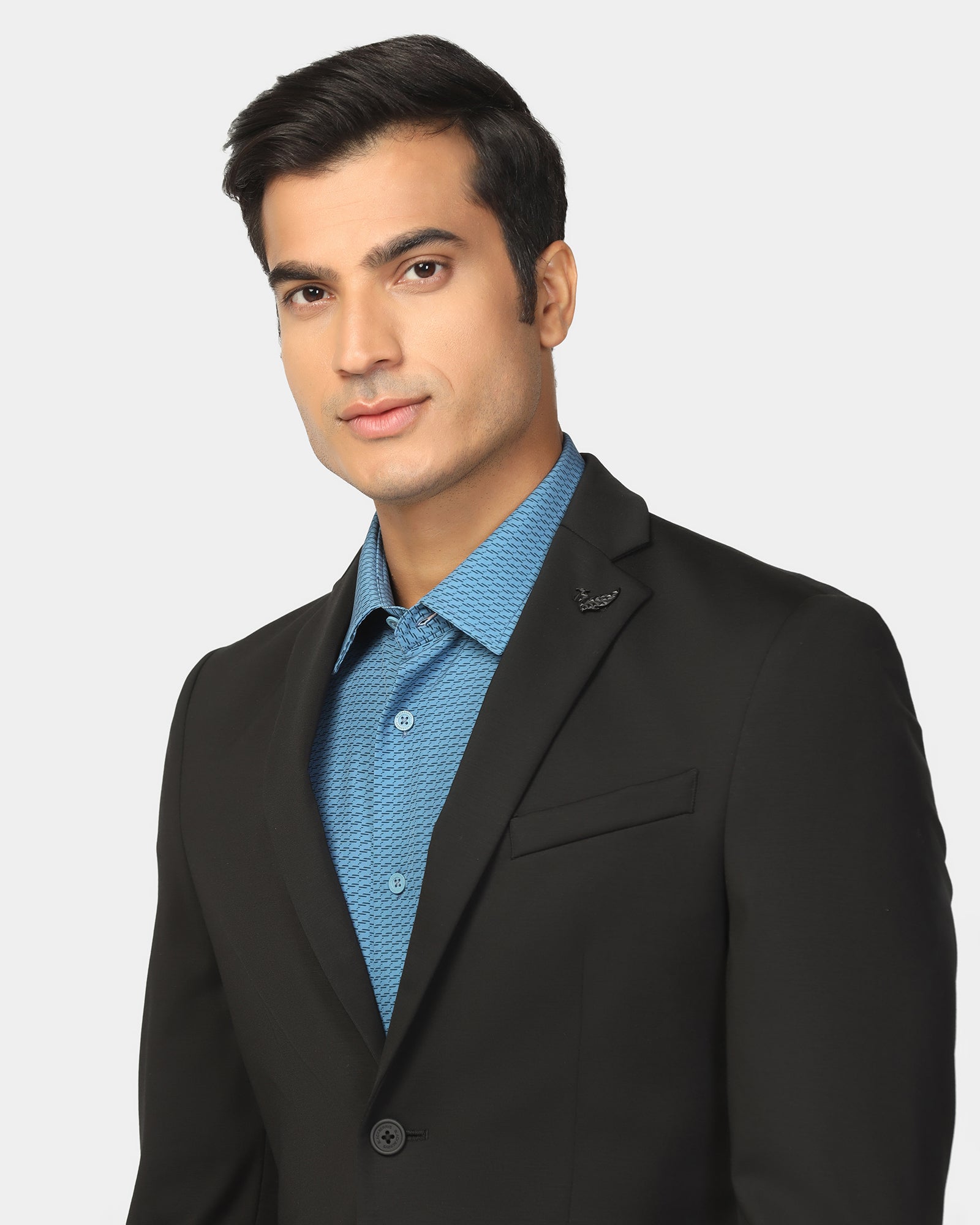 TechPro Formal Black Solid Blazer - Explore