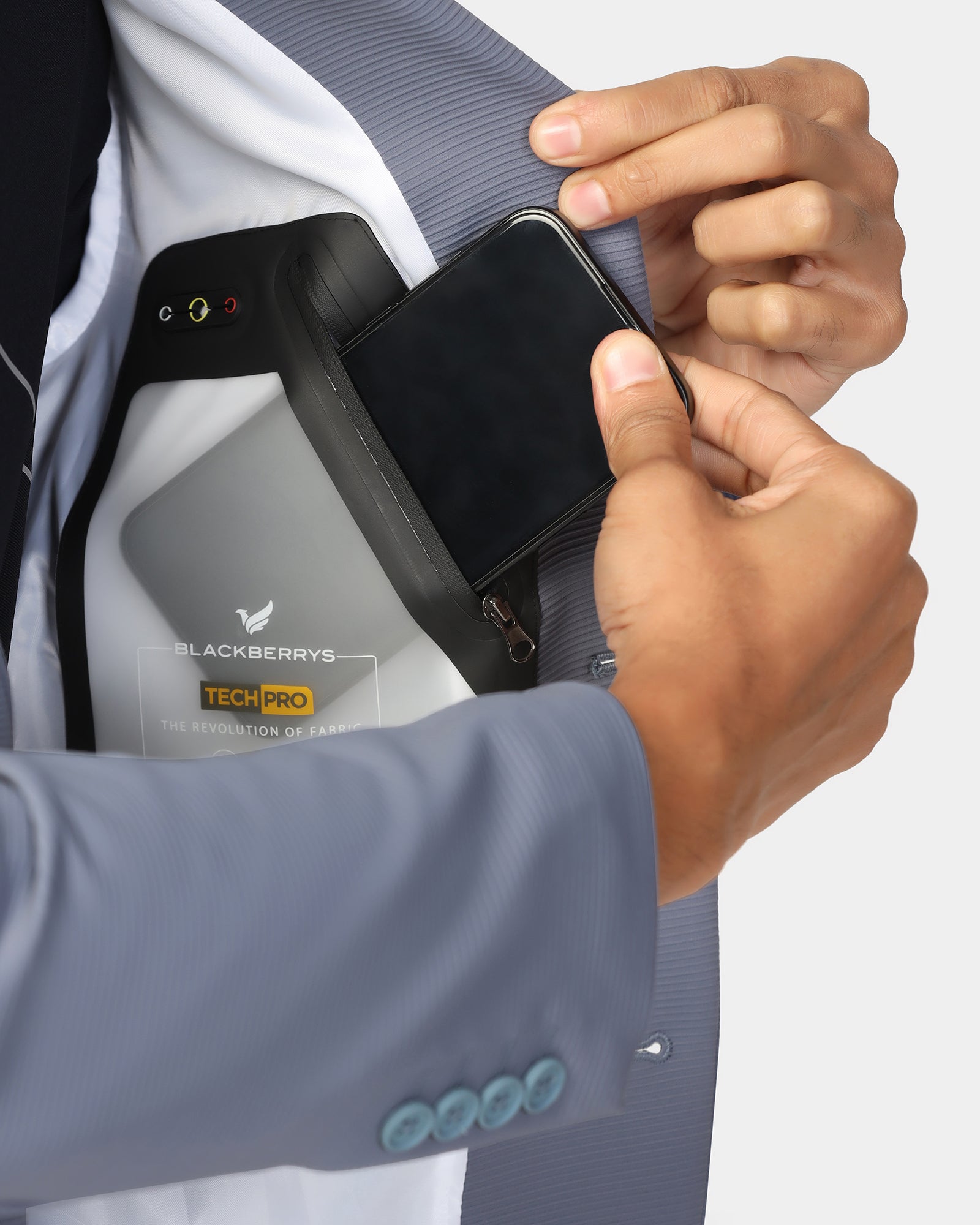 TechPro Formal Blue Stripe Blazer - Kuma