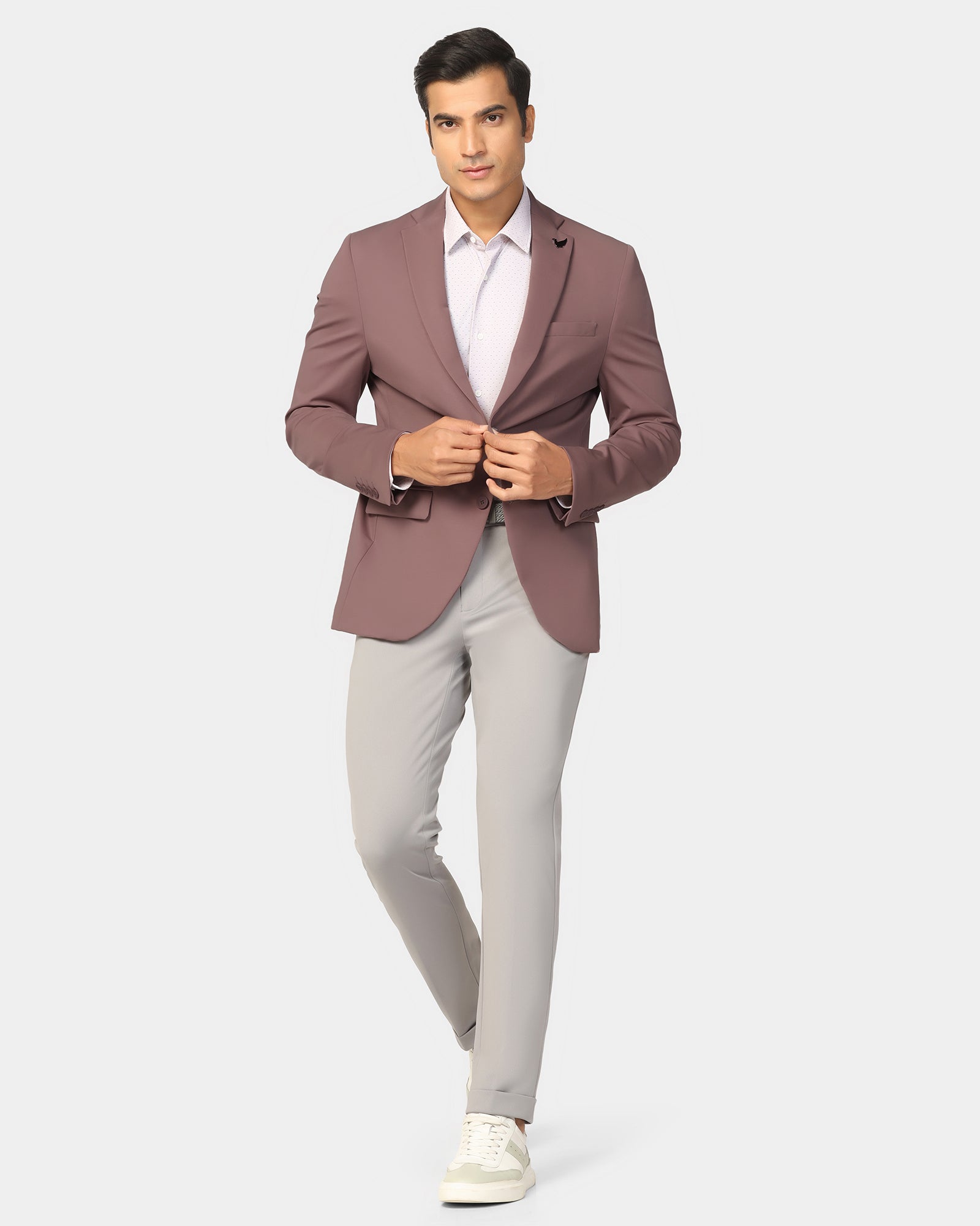 TechPro Formal Dusty Pink Solid Blazer - Explore