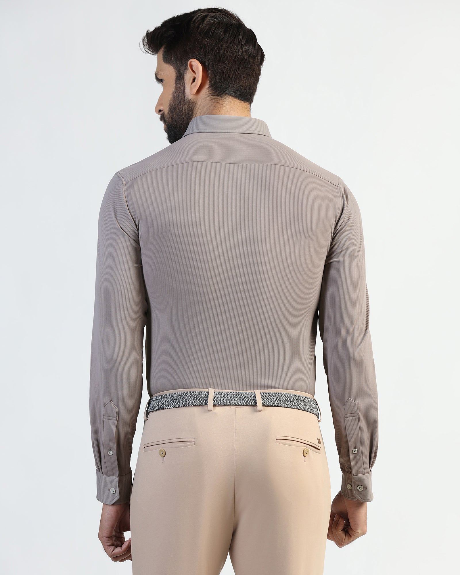 TechPro Formal Grey Stripe Shirt - Abil