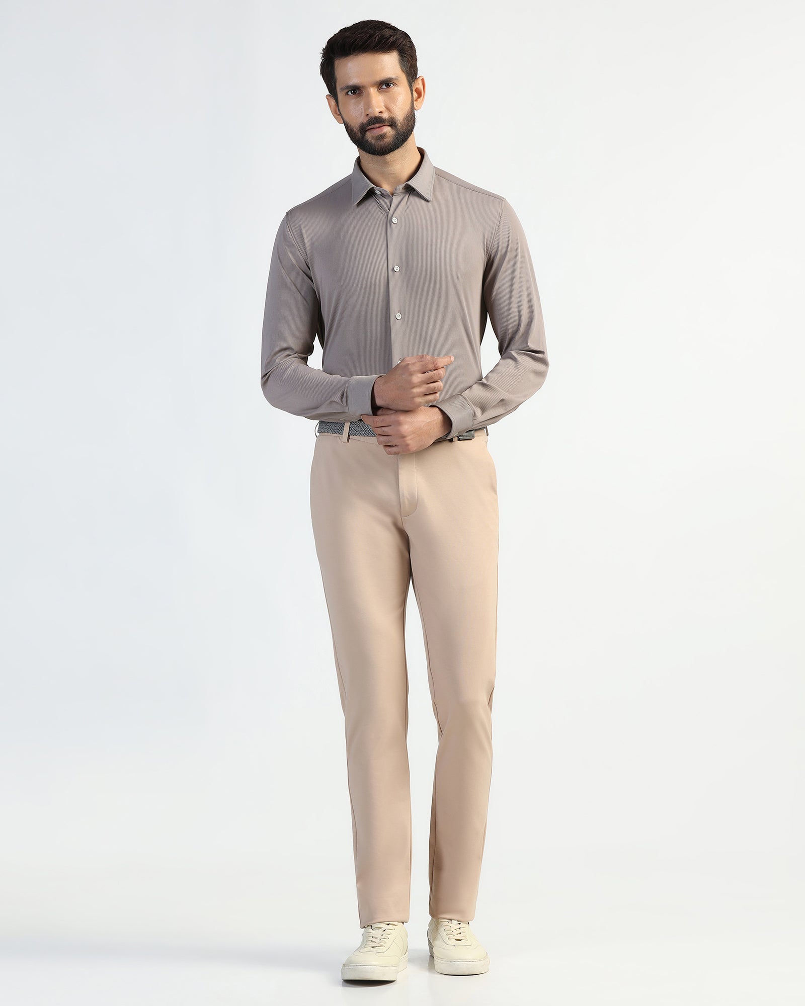 TechPro Formal Grey Stripe Shirt - Abil