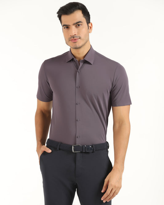 TechPro Formal Half Sleeve Mouse Textured Shirt - Kanon