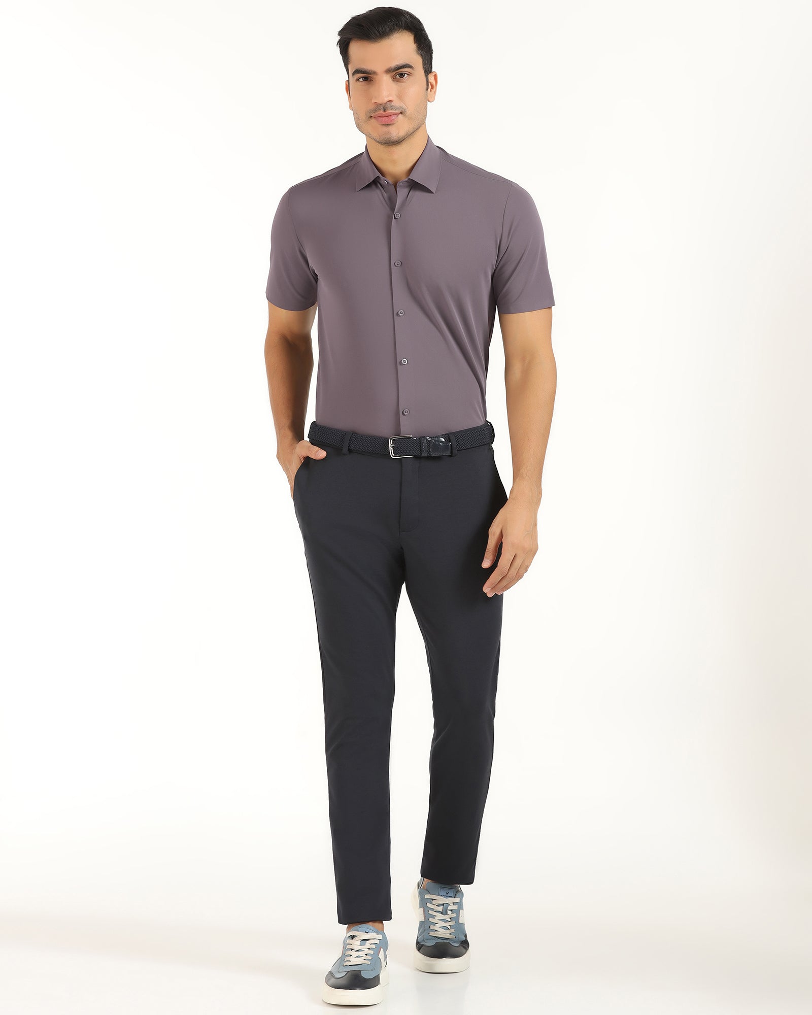 TechPro Formal Half Sleeve Mouse Textured Shirt - Kanon