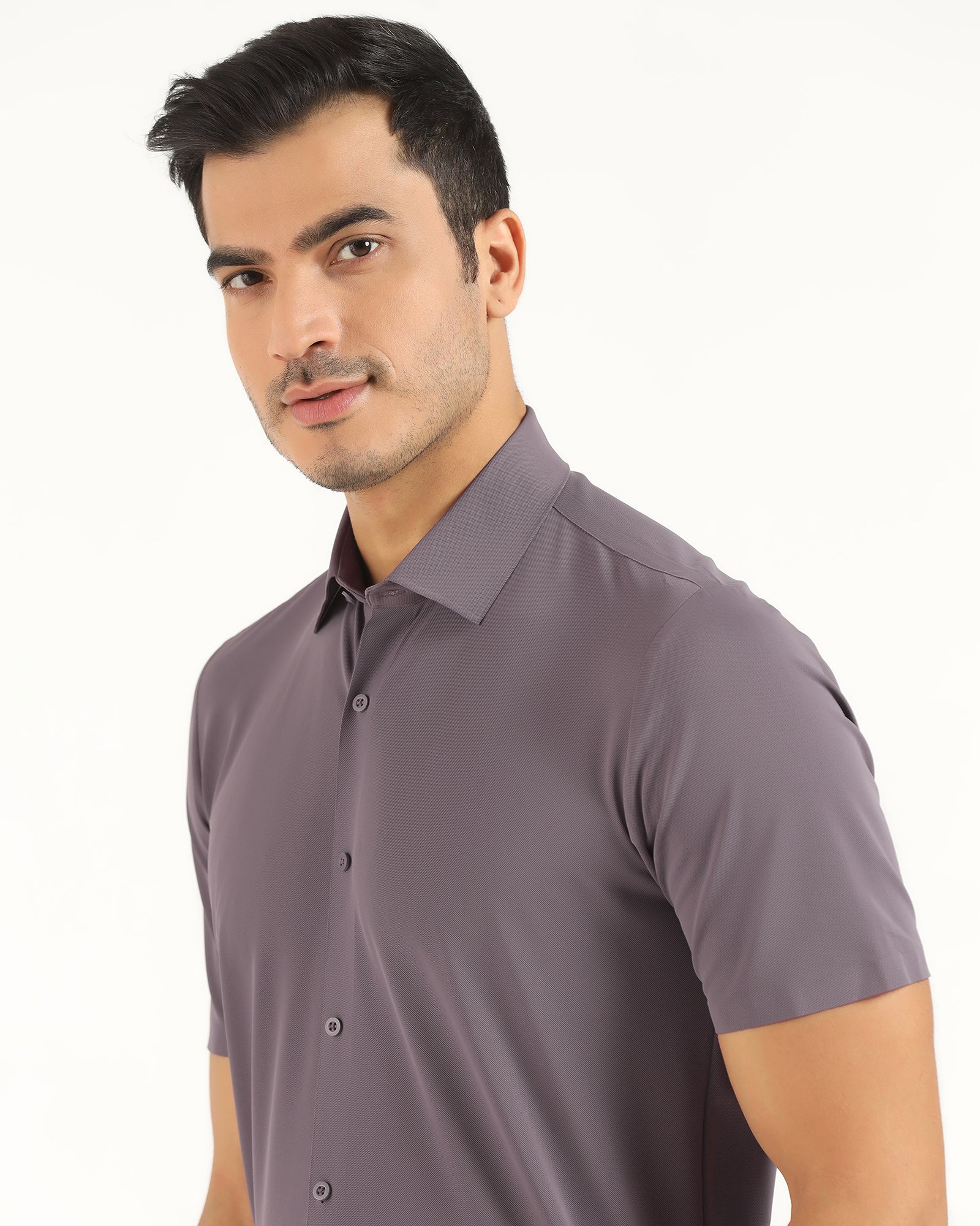 TechPro Formal Half Sleeve Mouse Textured Shirt - Kanon
