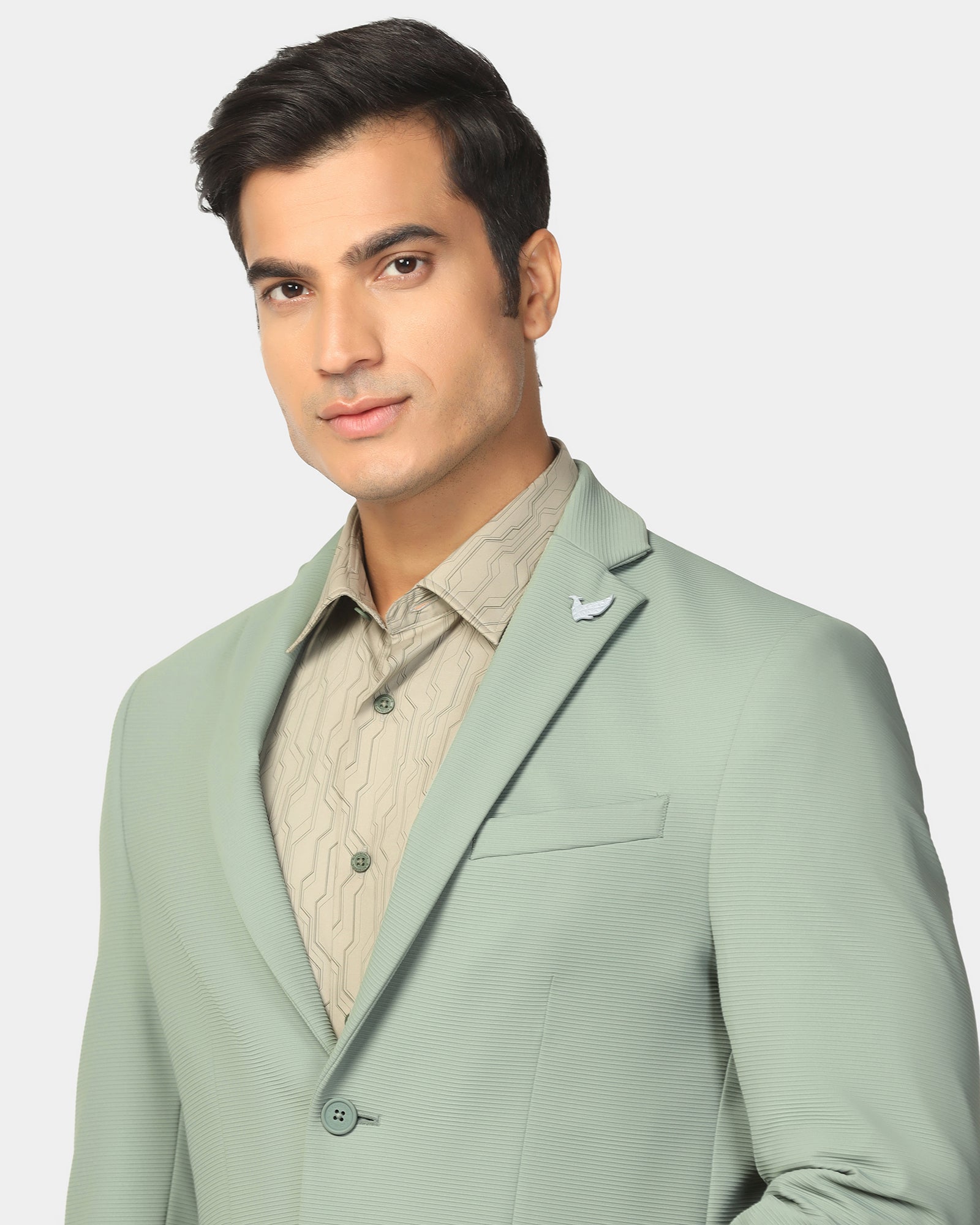 TechPro Formal Mint Stripe Blazer - Kuma