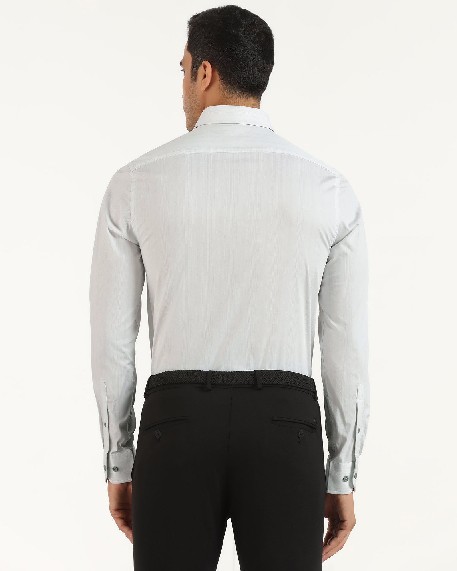 TechPro Formal Mint Stripe Shirt - Retro