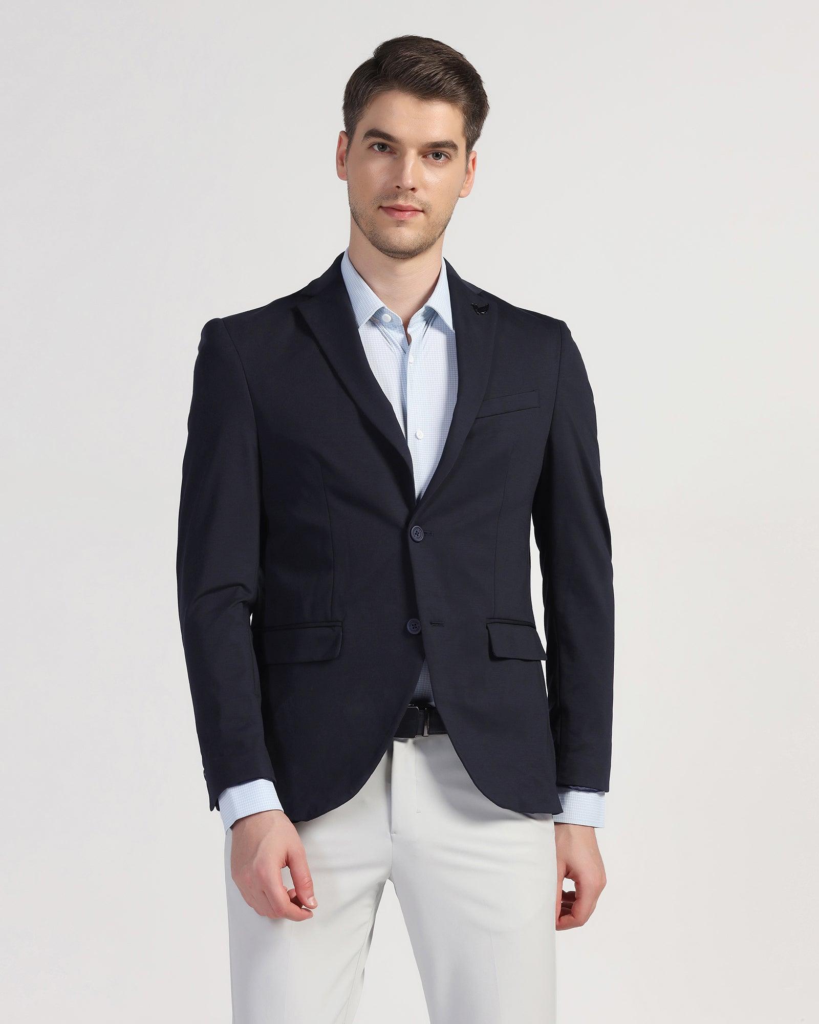 TechPro Formal Navy Textured Blazer - Maspar - Blackberrys